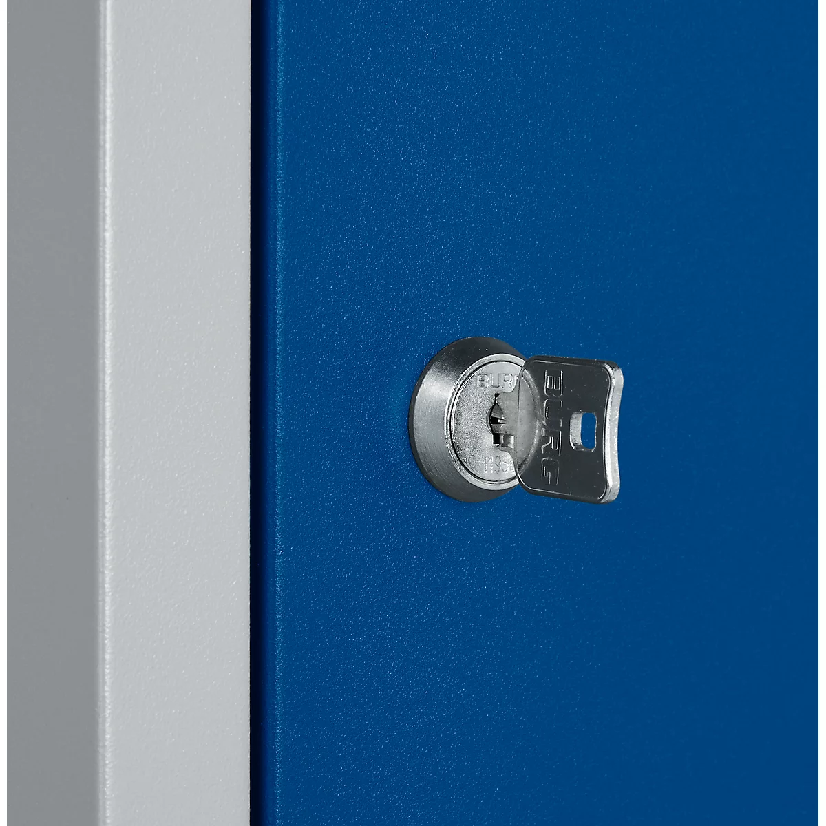 Schäfer Shop Select Schließfachsäule S5, mit Zylinderschloss, weißalu/enzianblau