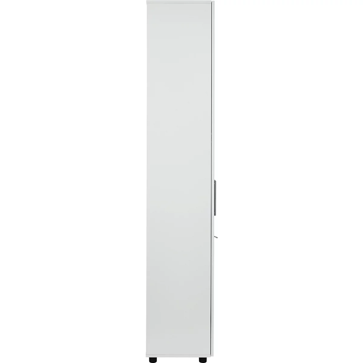 Schäfer Shop Select Schrank Start Off, 6 OH, abschließbar, B 800 x T 420 x H 2240 mm, Holz, lichtgrau/lichtgrau