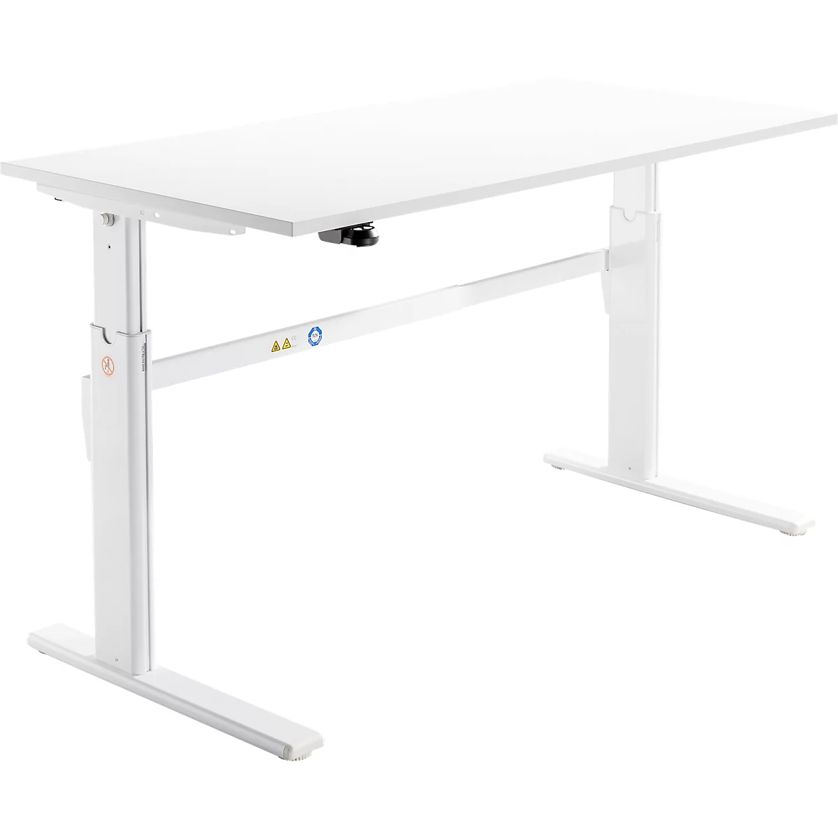Schäfer Shop Select Schreibtisch, elektrisch höhenverstellbar, Rechteck, C-Fuß, B 1800 x T 800 x H 725-1185 mm, weiß