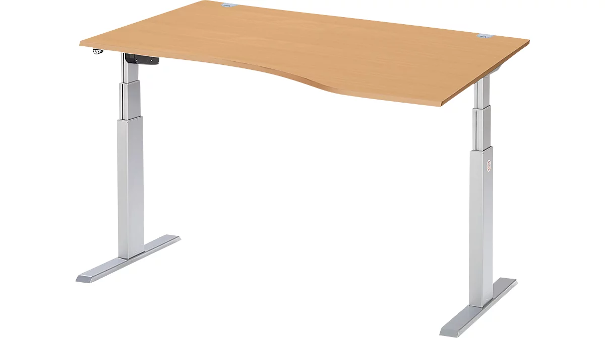 Schäfer Shop Select Schreibtisch mit Ansatz ERGO-T, T-Fuß, Ansatz