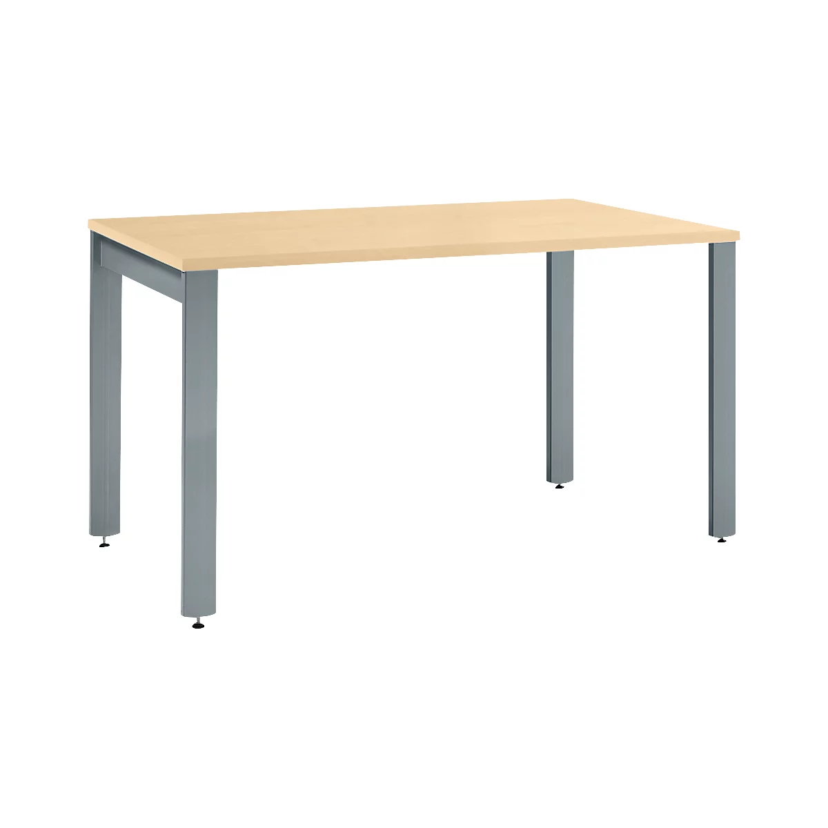 Schäfer Shop Select Schreibtisch LOGIN, 4-Fuß, B 1200 x T 800 x H 740 mm, Ahorn/basaltgrau