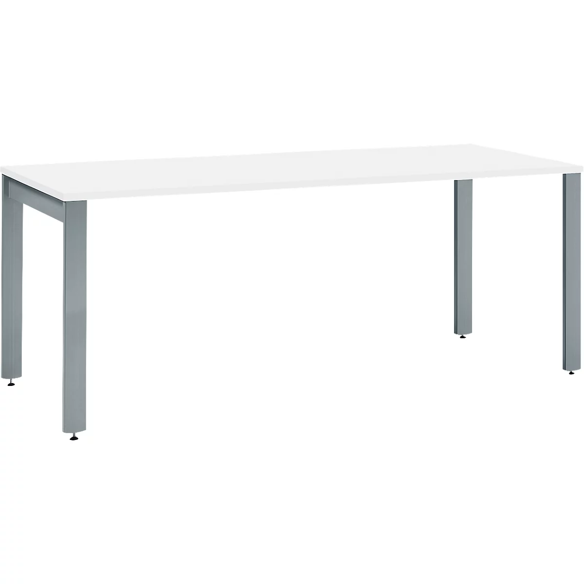 Schäfer Shop Select Schreibtisch LOGIN, 4-Fuß, B 1600 x T 800 x H 740 mm, weiß/basaltgrau