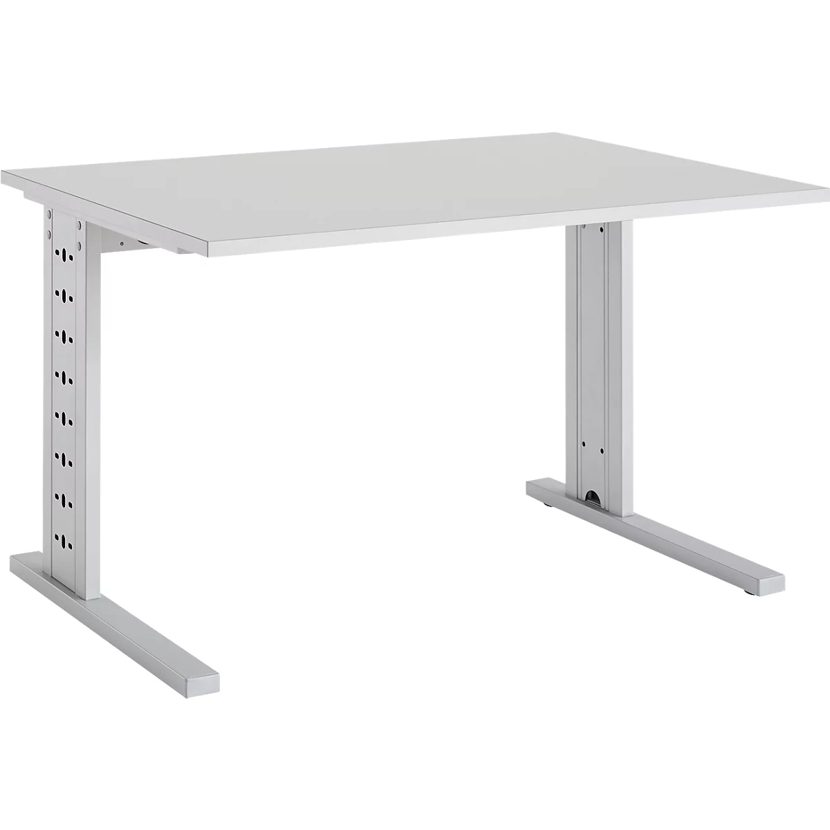 Schäfer Shop Select Schreibtisch Moxxo IQ, Rechteck, C-Fuß, B 1200 x T 800 x H 735 mm, lichtgrau 
