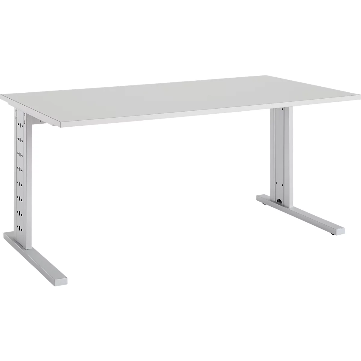 Schäfer Shop Select Schreibtisch Moxxo IQ, Rechteck, C-Fuß, B 1800 x T 800 x H 735 mm, lichtgrau