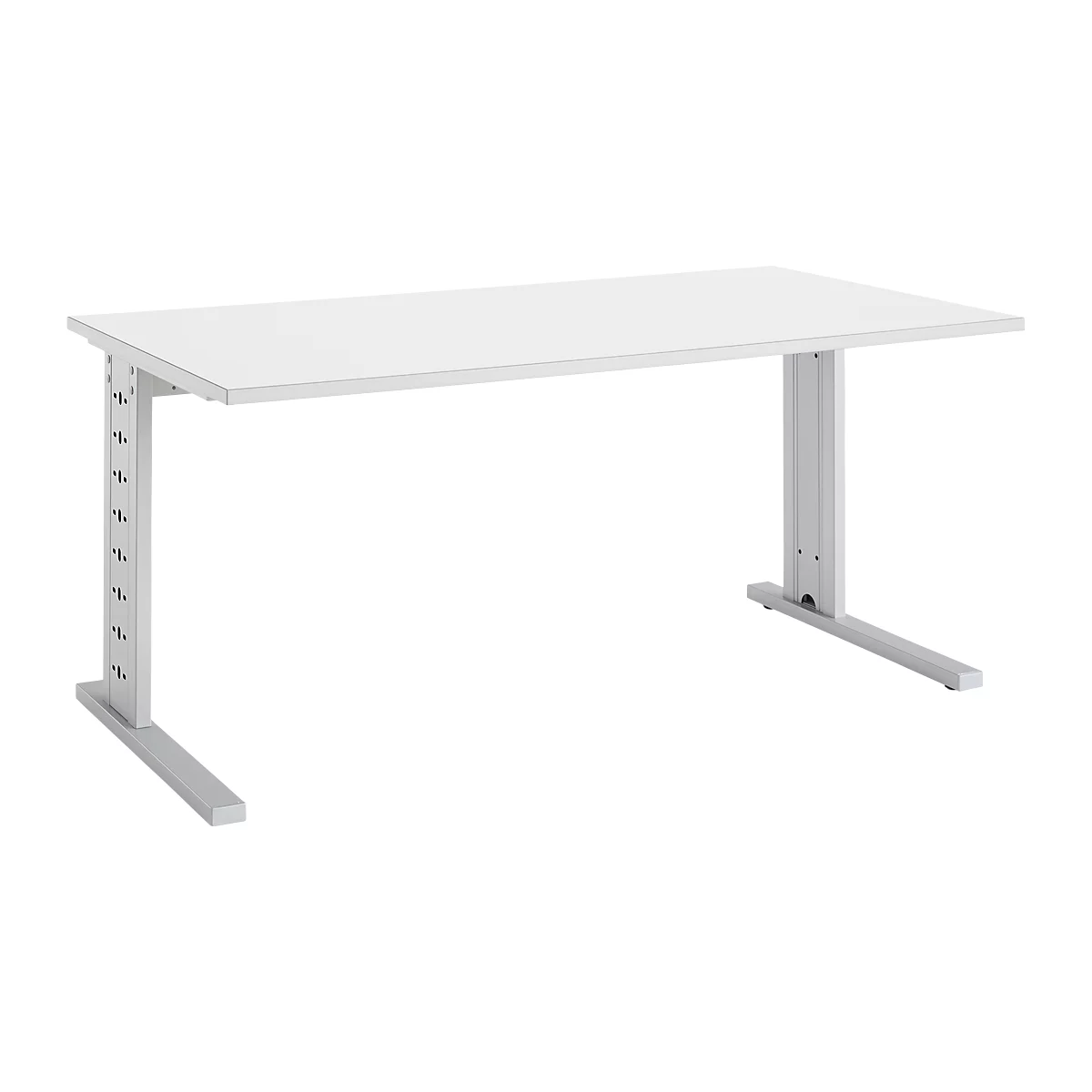 Schäfer Shop Select Schreibtisch Moxxo IQ, Rechteck, C-Fuß, B 1800 x T 800 x H 735 mm, weiß