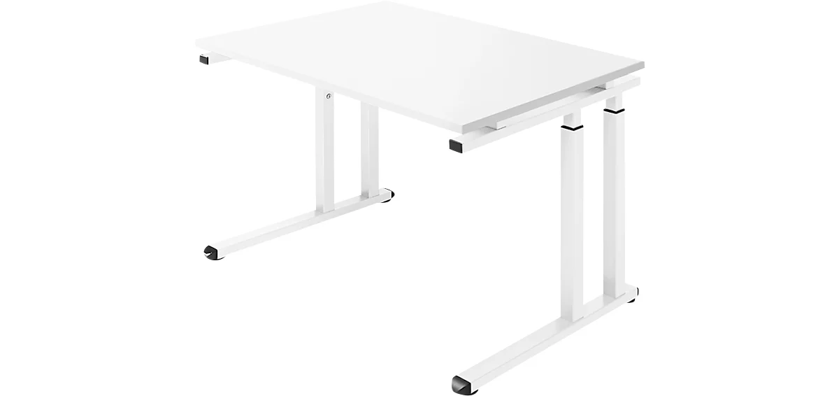 Schäfer Shop Select Schreibtisch SET UP, C-Fußgestell, 1200x800, weiß/weiß