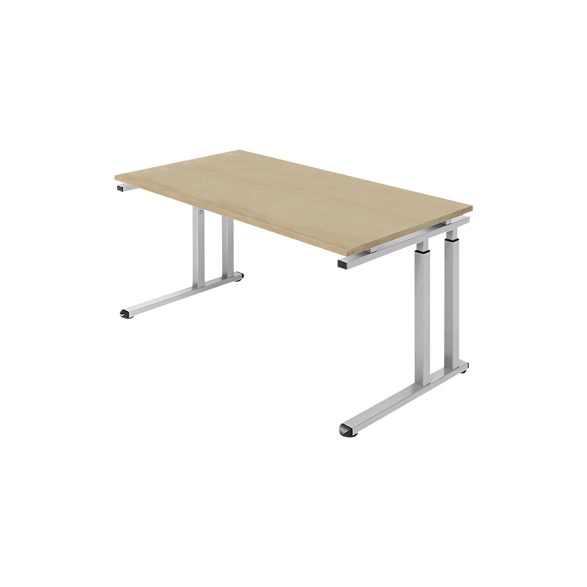 Schäfer Shop Select Schreibtisch SET UP, C-Fußgestell, 1600x800, eiche/weißalu 