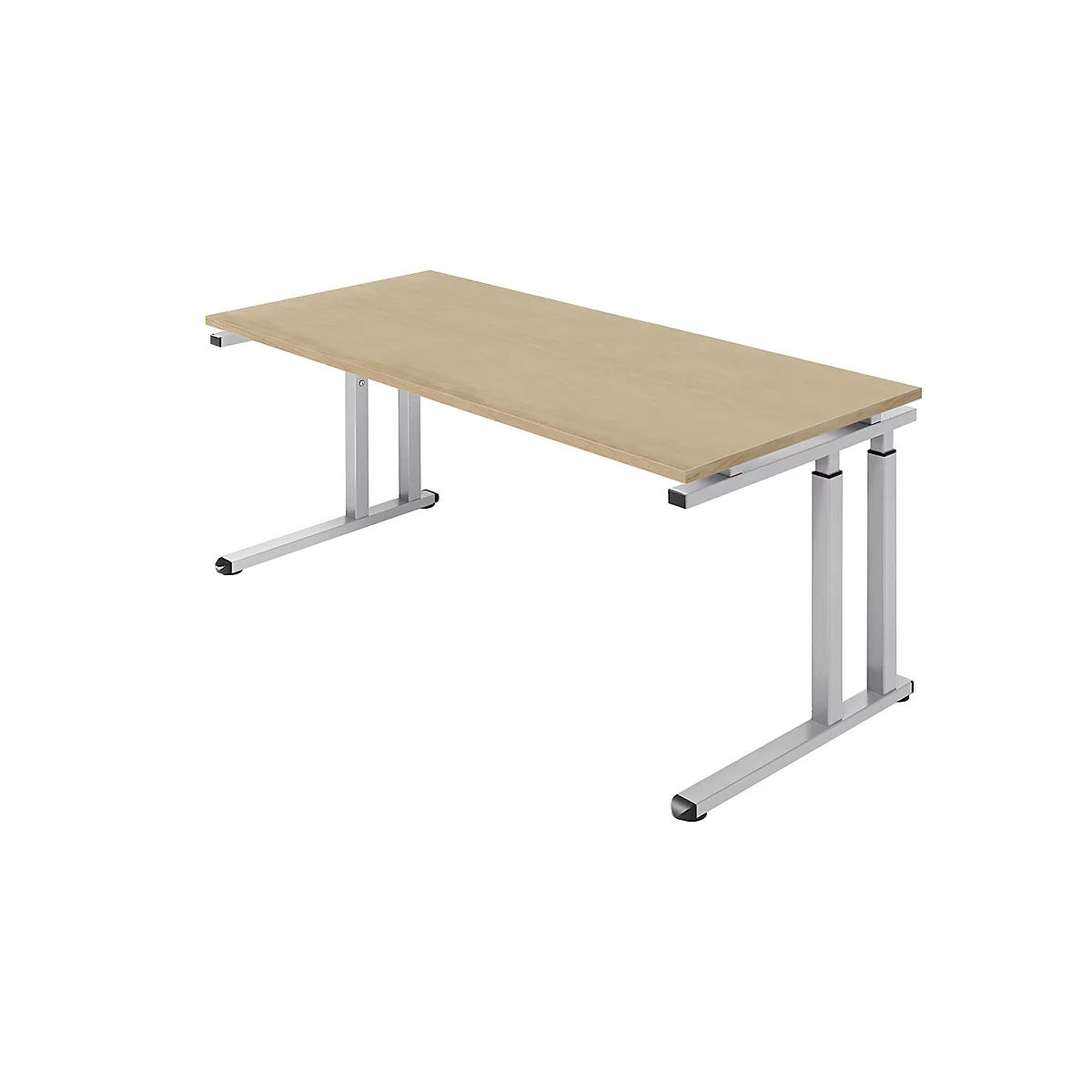 Schäfer Shop Select Schreibtisch SET UP, C-Fußgestell, 1800x800, eiche/weißalu 