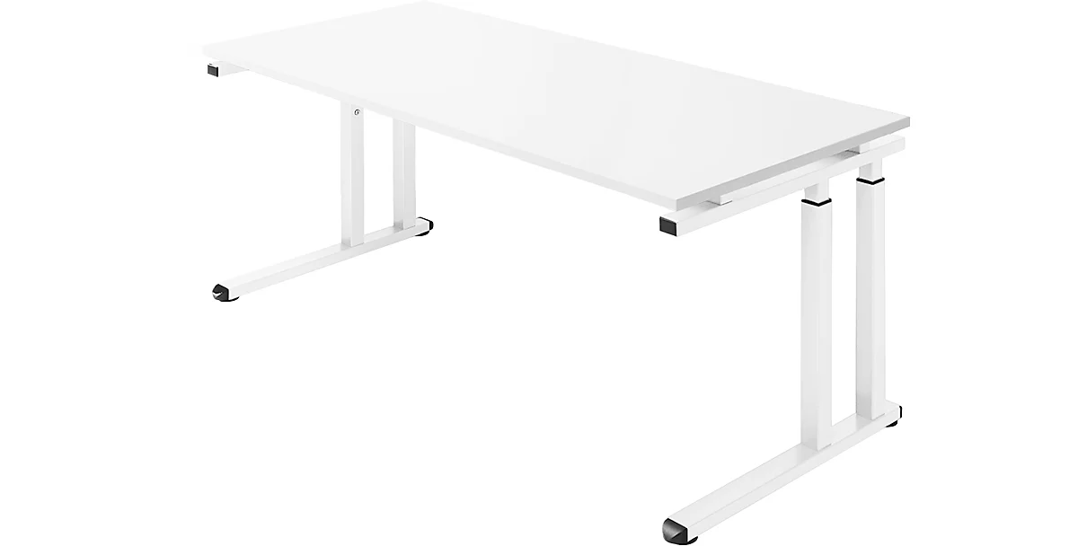 Schäfer Shop Select Schreibtisch SET UP, C-Fußgestell, 1800x800, weiß/weiß
