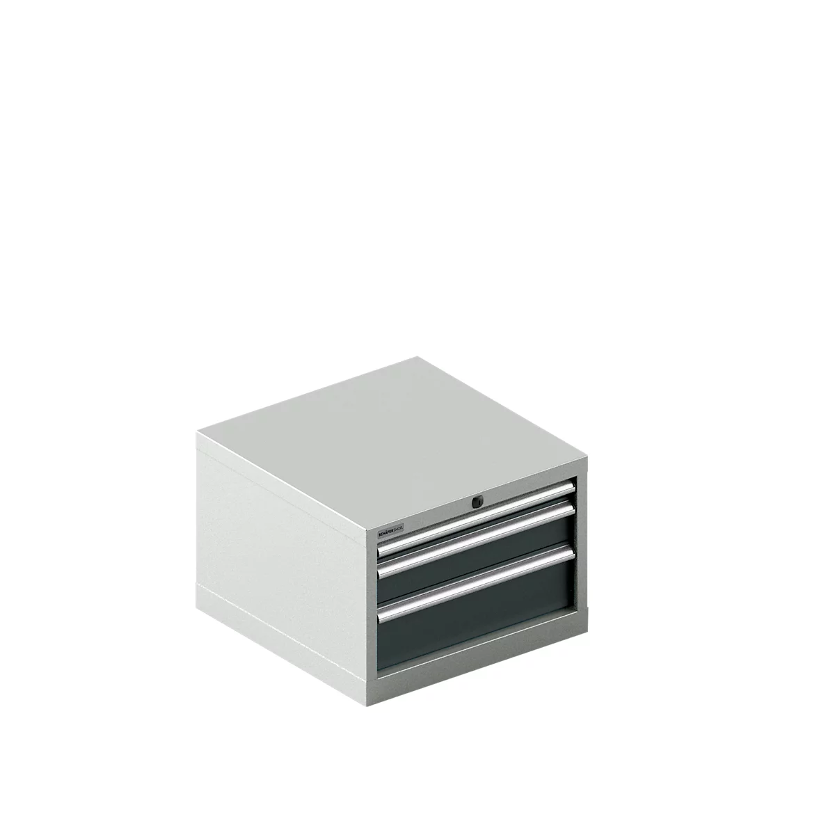 Schäfer Shop Select Schubladenschrank 27-27, 3 Schubl., bis 200 kg, B 564 x T 572 x H 400 mm, enzianblau/enzianblau 