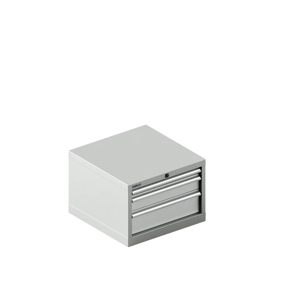 Schäfer Shop Select Schubladenschrank 27-27, 3 Schubl., bis 200 kg, B 564 x T 572 x H 400 mm, lichtgrau/lichtgrau 