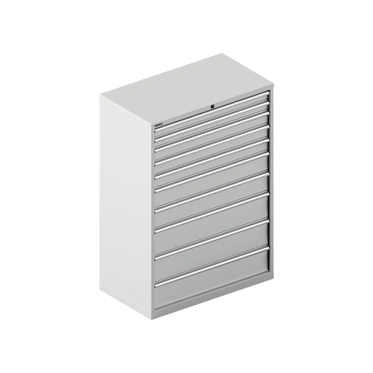 Schäfer Shop Select Schubladenschrank 54-27, 10 Schübe, bis 75 kg, B 1023 x T 572 x H 1450 mm, lichtgrau