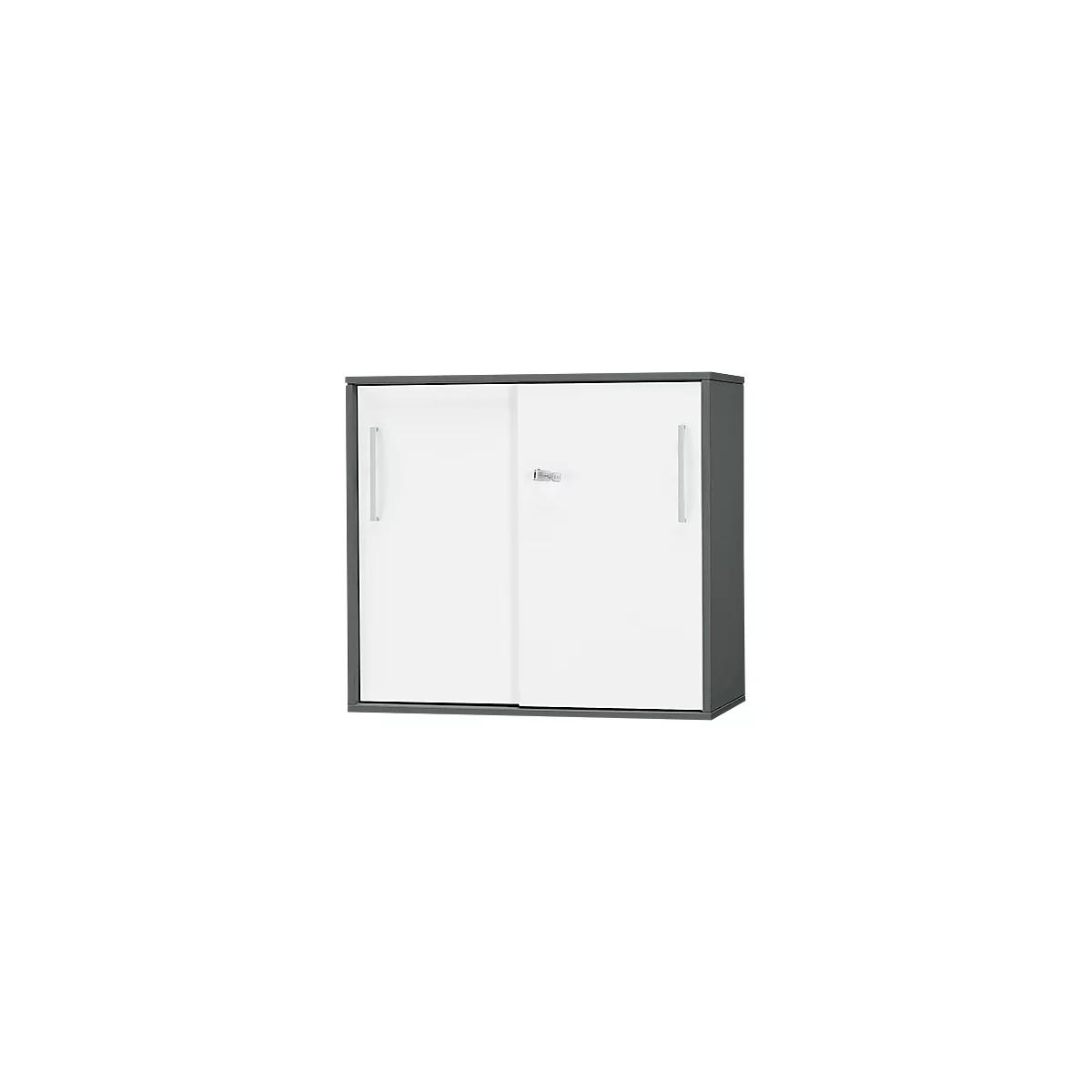 Schäfer Shop Select SET UP aanbouw-/opzetschuifdeurkast, 2 OH, B 800 x D 420 x H 726 mm, grafiet/wit 