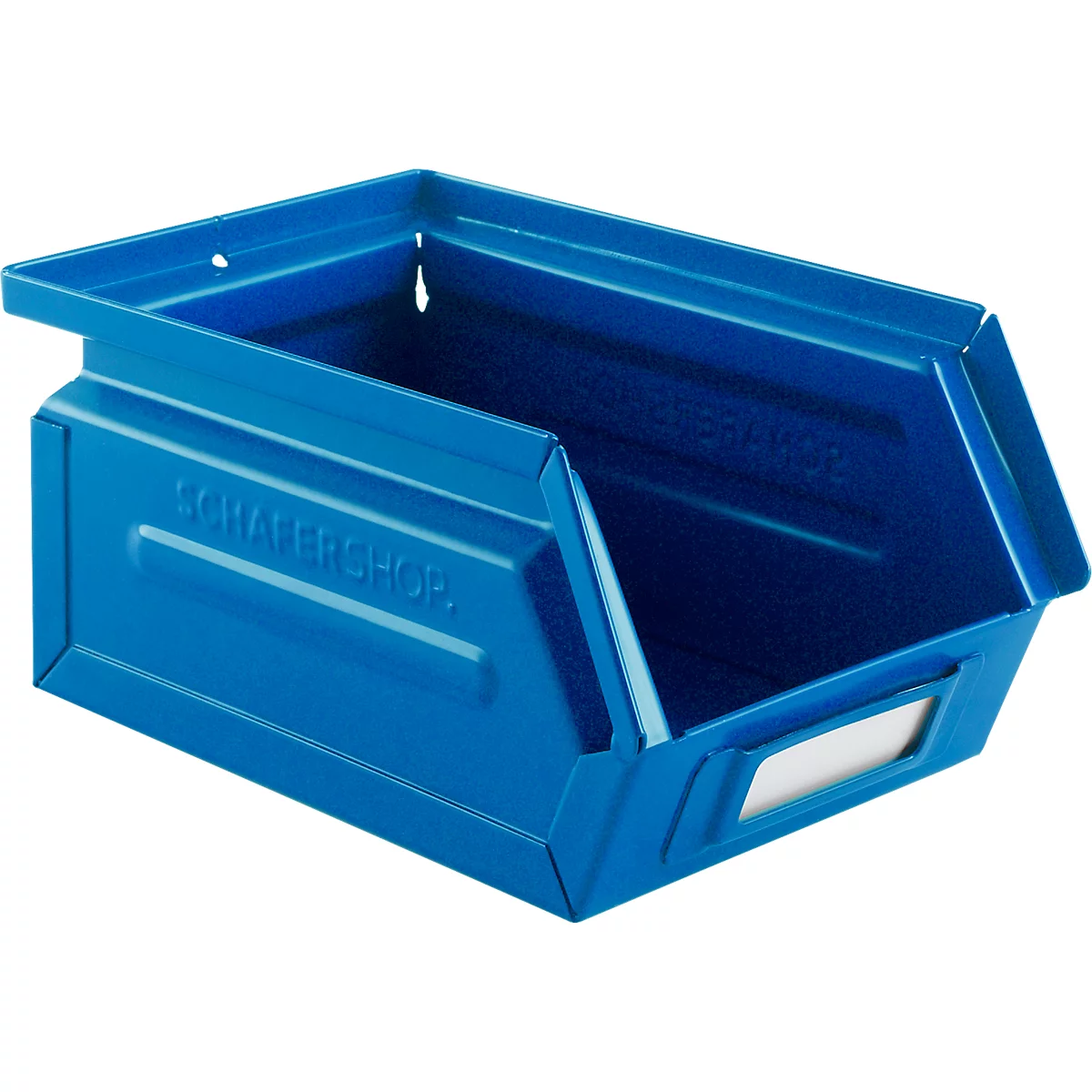 Schäfer Shop Select Sichtlagerkasten, 0,9 l, 2,5 kg, L 163 x B 102 x H 75 mm, Stahl, RAL 5015 (himmelblau)