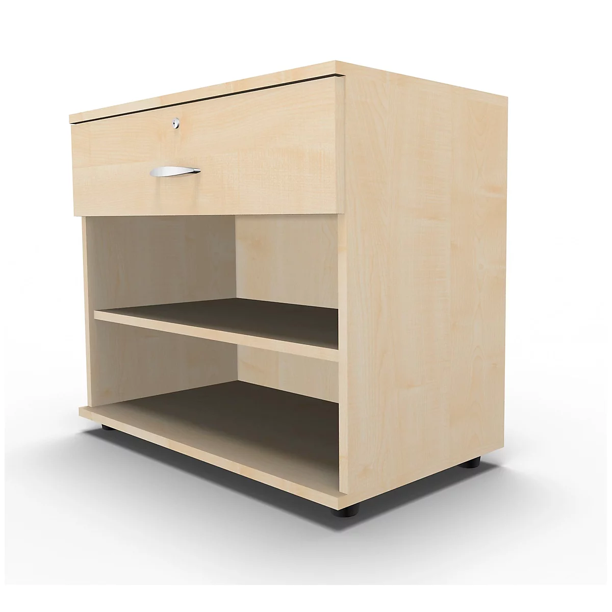Schäfer Shop Select Sideboard, mit Schublade, abschließbar, Spanplatte, B 800 x T 420 x H 663 mm, Ahorn