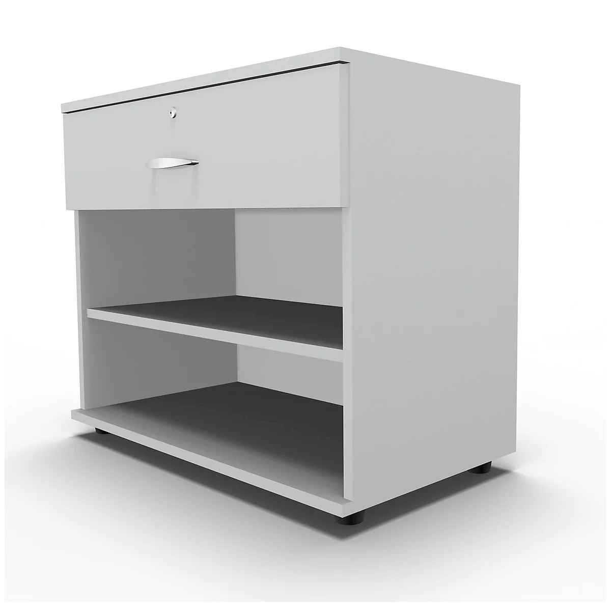 Schäfer Shop Select Sideboard, mit Schublade, abschließbar, Spanplatte, B 800 x T 420 x H 663 mm, lichtgrau