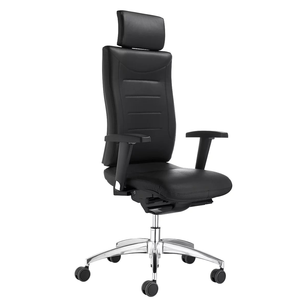 Schäfer Shop Select Silla de oficina SSI PROLINE P3+ DELUXE, mecanismo 3D, sin reposabrazos, respaldo alto, con reposacabezas,