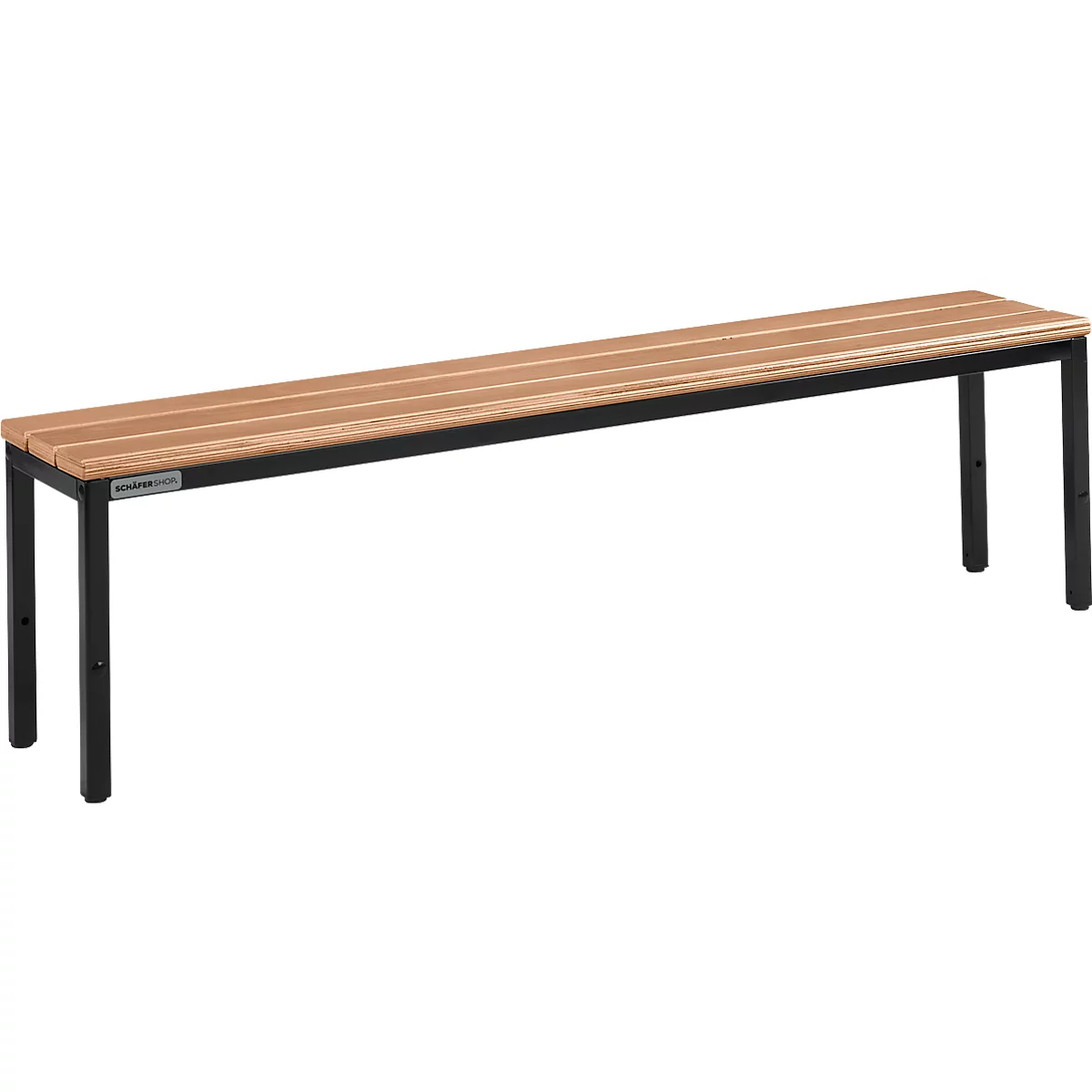 Schäfer Shop Select Sitzbank, für Umkleideräume, B 1495 x T 310 x H 415 mm, schwarz
