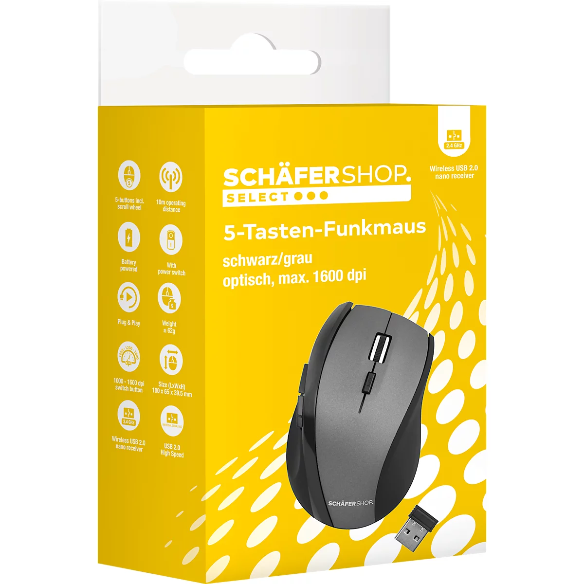 Souris laser MX Master 2S Logitech, sans câble, 7 touches, 4000 dpi, avec  récepteur USB, noir acheter à prix avantageux