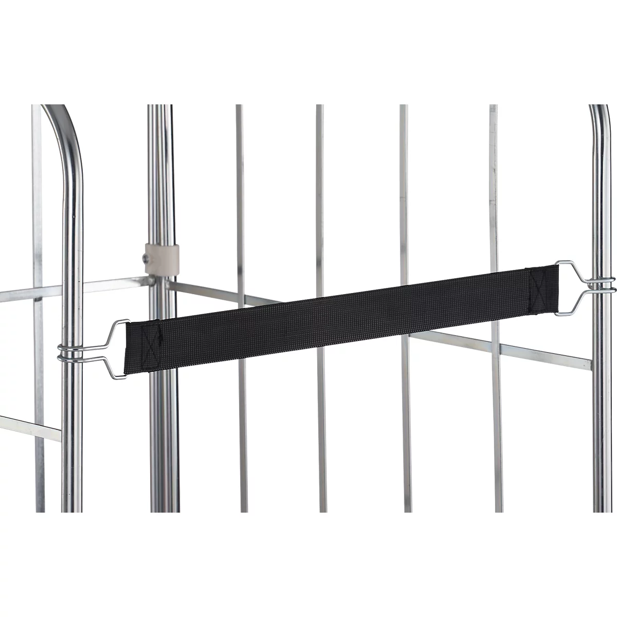 Schäfer Shop Select Spannband gummitex® BASIC, für Rollboxen ADB BASICline, Spannweite 750 mm, 2 Drahthaken, UV-beständig, L 520 x B 50 mm, PE-Fasern & Gummi, dunkelgrau