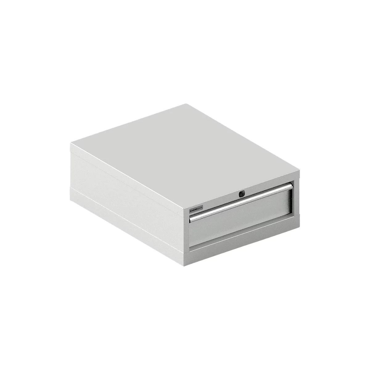 Schäfer Shop Select SSI SCHÄFER ladekast 27-36, 1 lade, tot 75 kg, B 564 x D 725 x H 250 mm, lichtgrijs/lichtgrijs