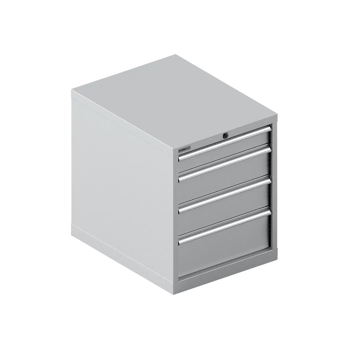 Schäfer Shop Select SSI SCHÄFER ladekast 27-36, 4 schuifladen, tot 75 kg, B 564 x D 725 x H 700 mm, blank aluminium/blank aluminium
