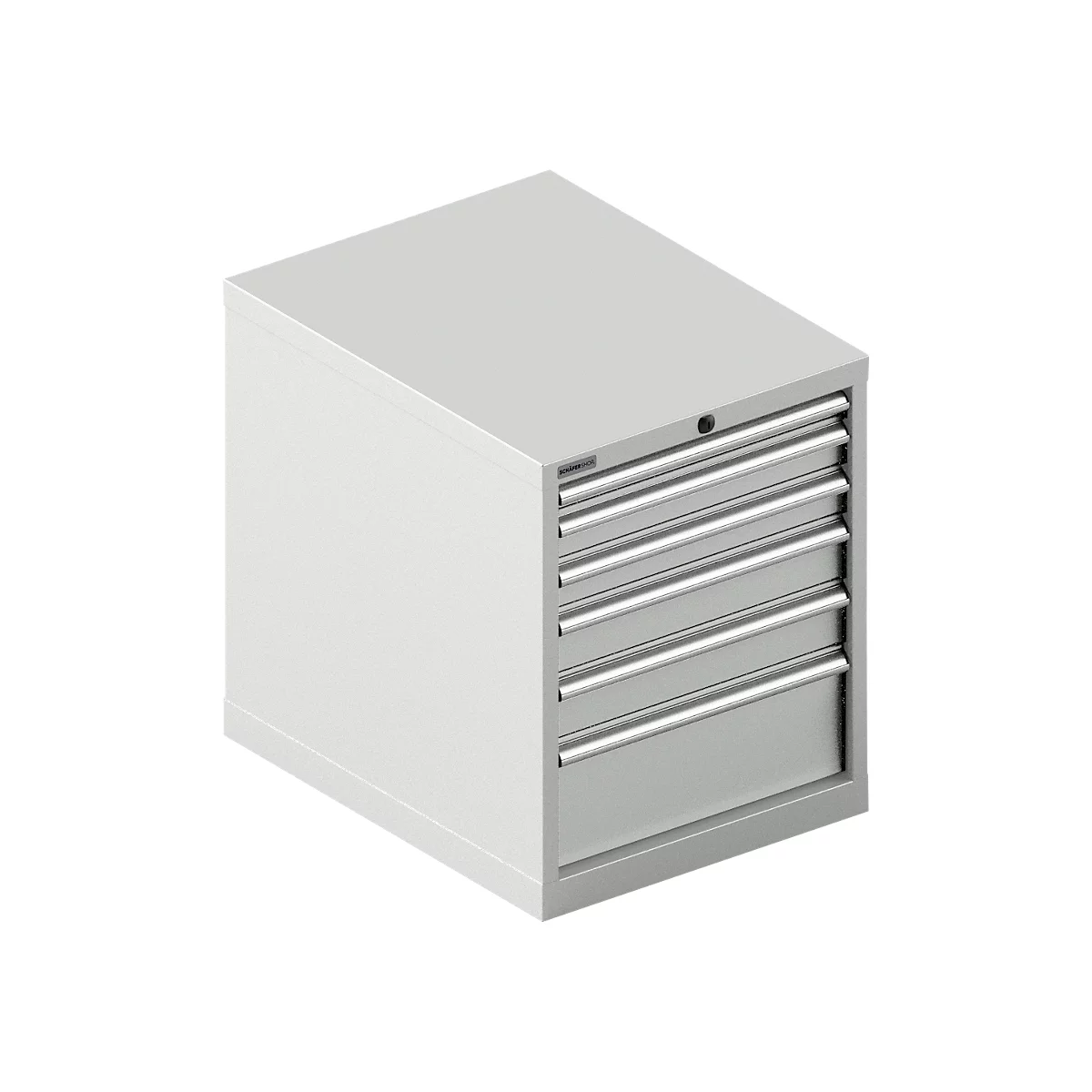Schäfer Shop Select SSI SCHÄFER ladekast 27-36, 6 schuifladen, tot 75 kg, B 564 x D 725 x H 700 mm, lichtgrijs/lichtgrijs