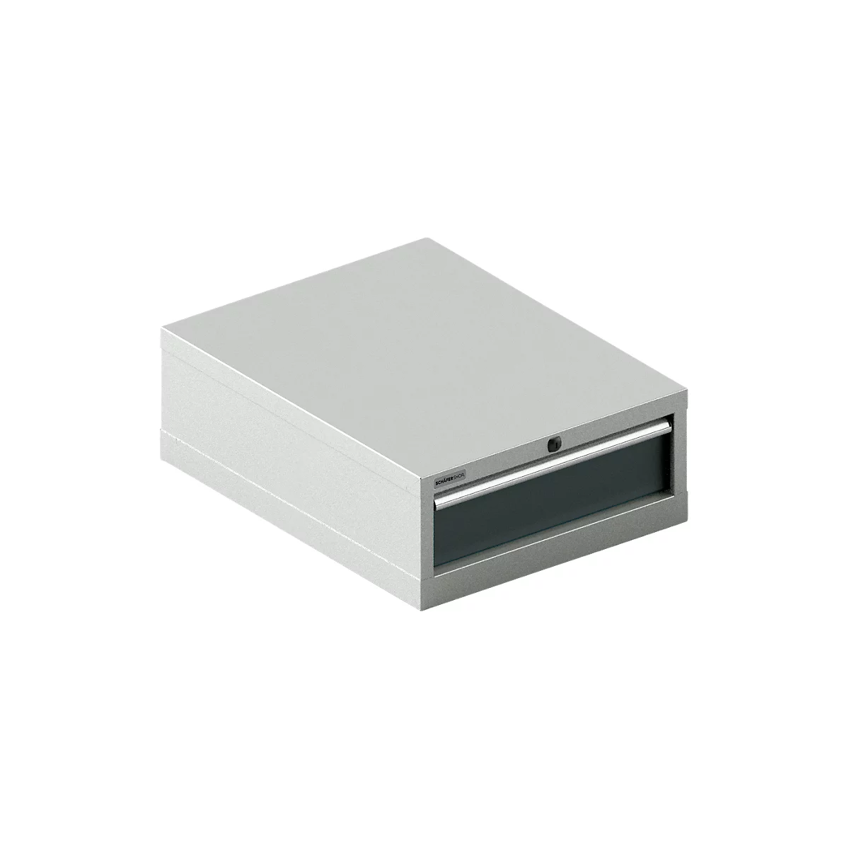 Schäfer Shop Select SSI SCHÄFER Schubladenschrank 27-36, 1 Schub, bis 200 kg, B 564 x T 725 x H 250 mm, anthrazitgrau/lichtgrau