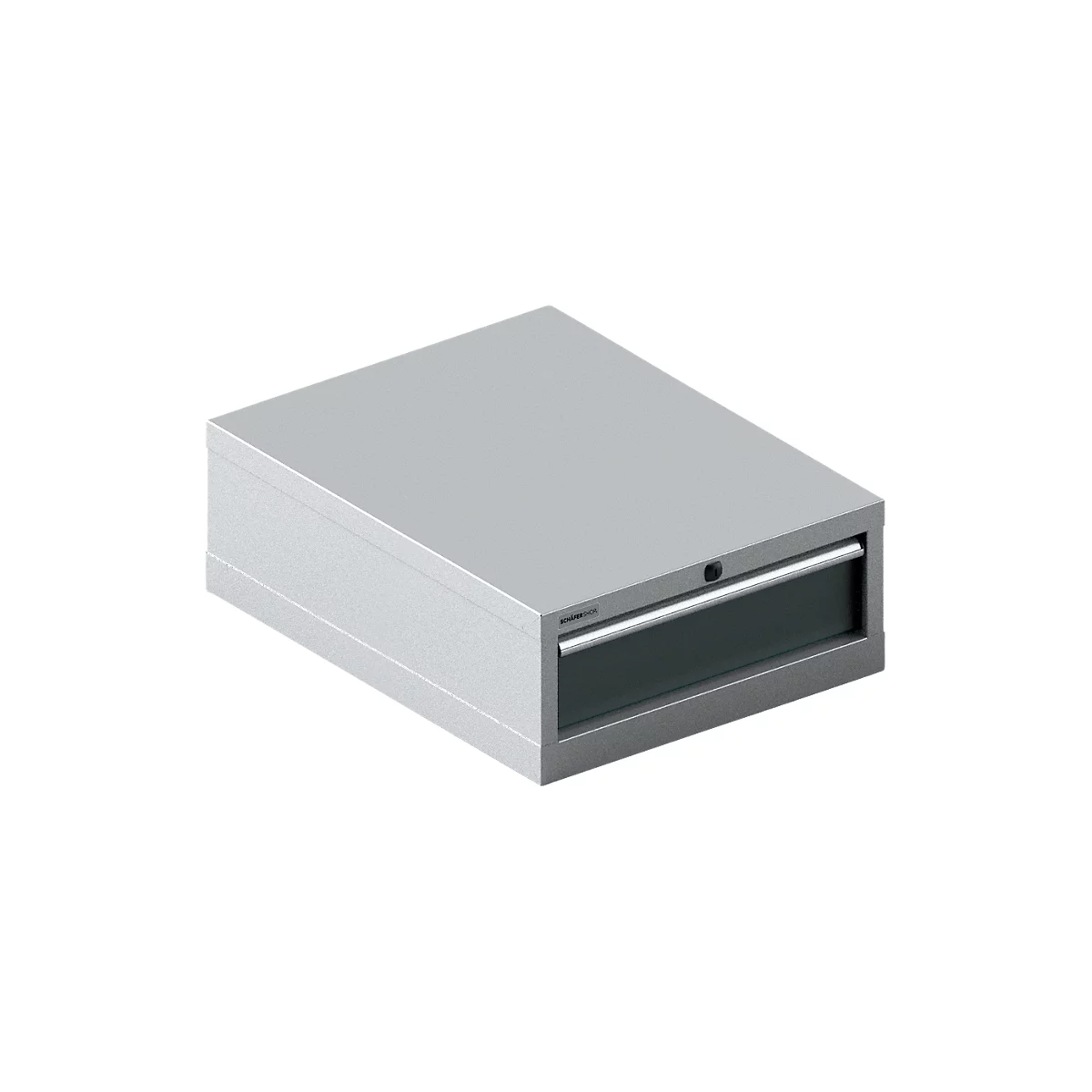 Schäfer Shop Select SSI SCHÄFER Schubladenschrank 27-36, 1 Schub, bis 200 kg, B 564 x T 725 x H 250 mm, anthrazitgrau/weißaluminium