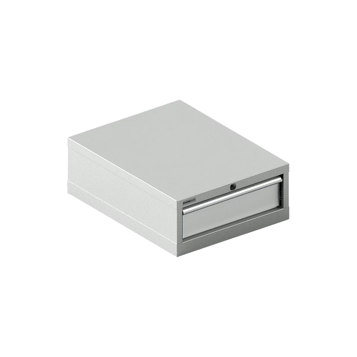 Schäfer Shop Select SSI SCHÄFER Schubladenschrank 27-36, 1 Schub, bis 200 kg, B 564 x T 725 x H 250 mm, lichtgrau/lichtgrau