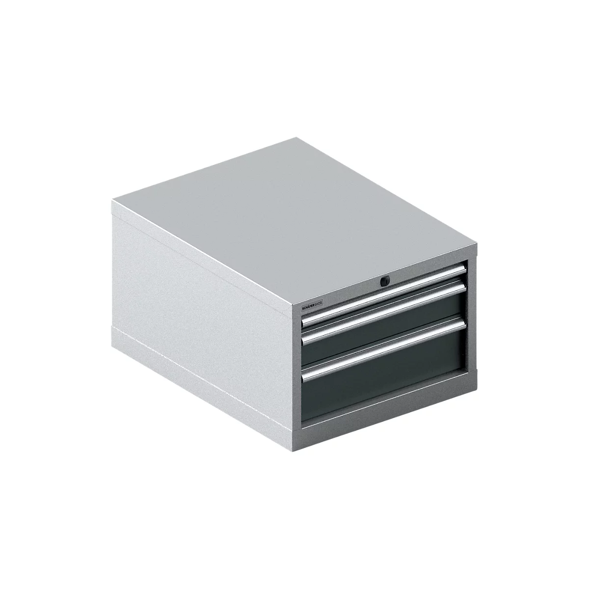 Schäfer Shop Select SSI SCHÄFER Schubladenschrank 27-36, 3 Schübe, bis 200 kg, B 564 x T 725 x H 400 mm, anthrazitgrau/weißaluminium