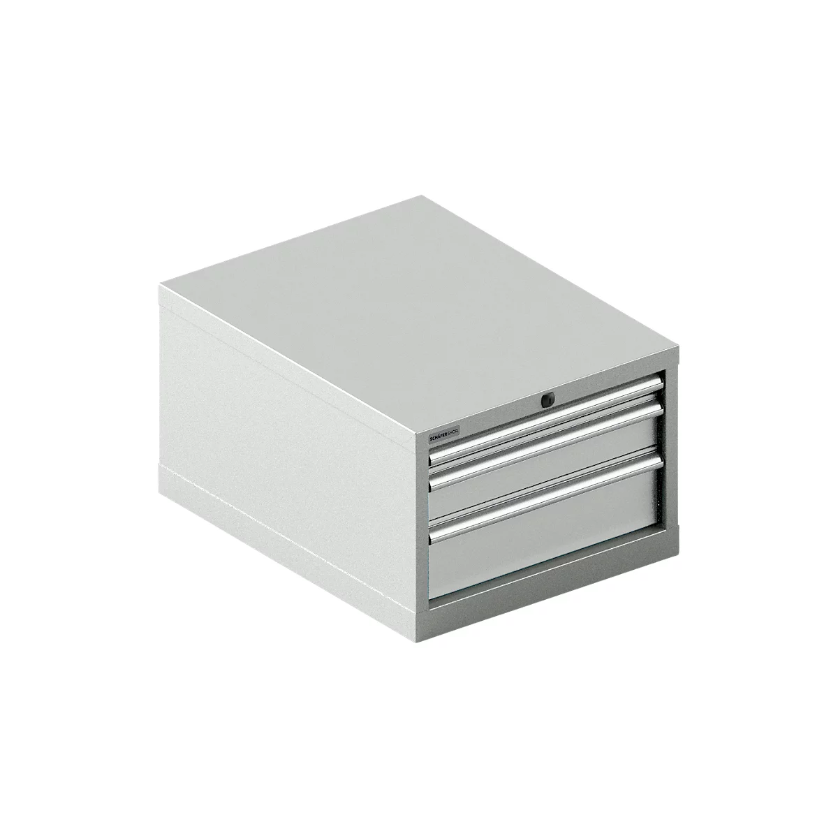 Schäfer Shop Select SSI SCHÄFER Schubladenschrank 27-36, 3 Schübe, bis 200 kg, B 564 x T 725 x H 400 mm, lichtgrau/lichtgrau