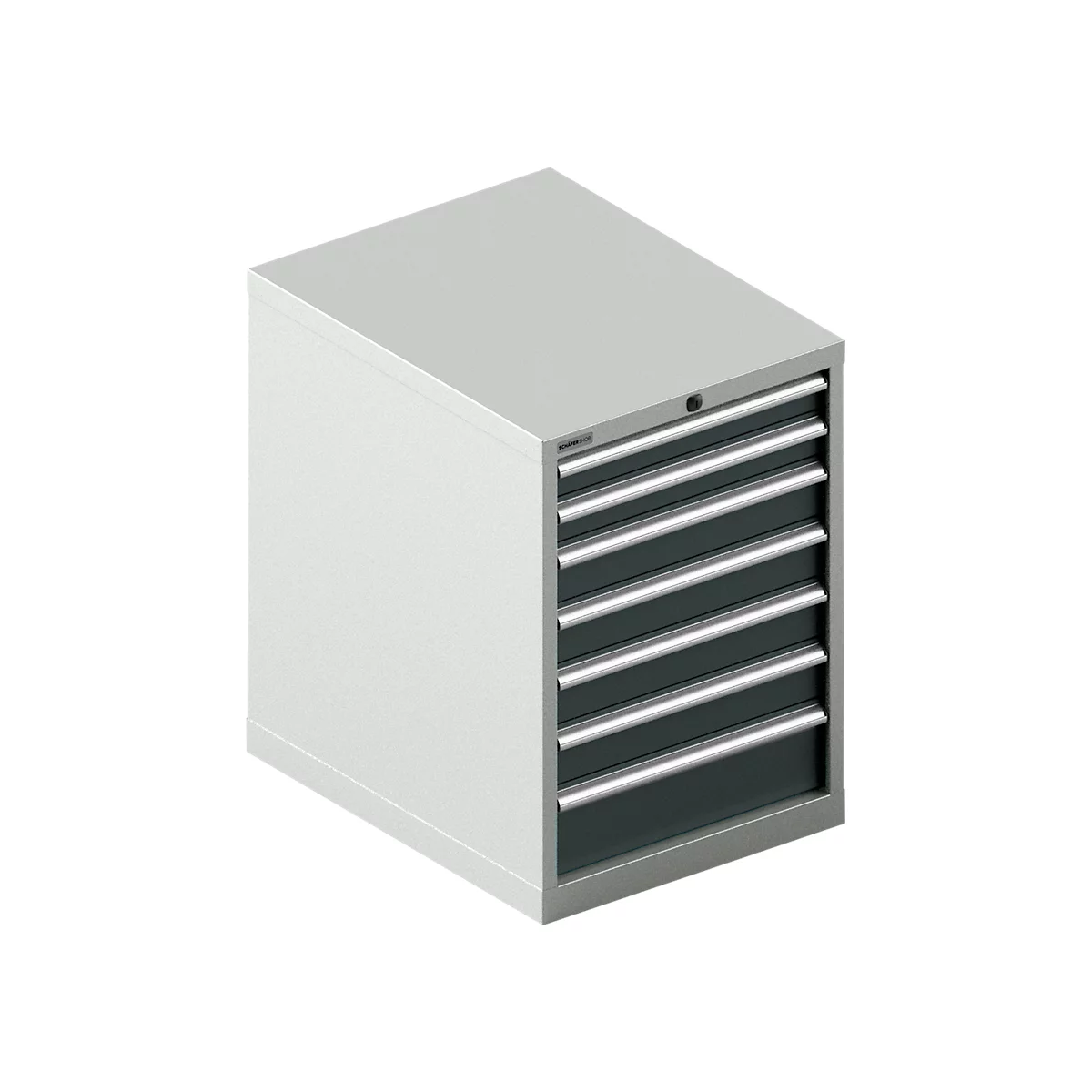 Schäfer Shop Select SSI SCHÄFER Schubladenschrank 27-36, 7 Schübe, bis 200 kg, B 564 x T 725 x H 800 mm, anthrazitgrau/lichtgrau