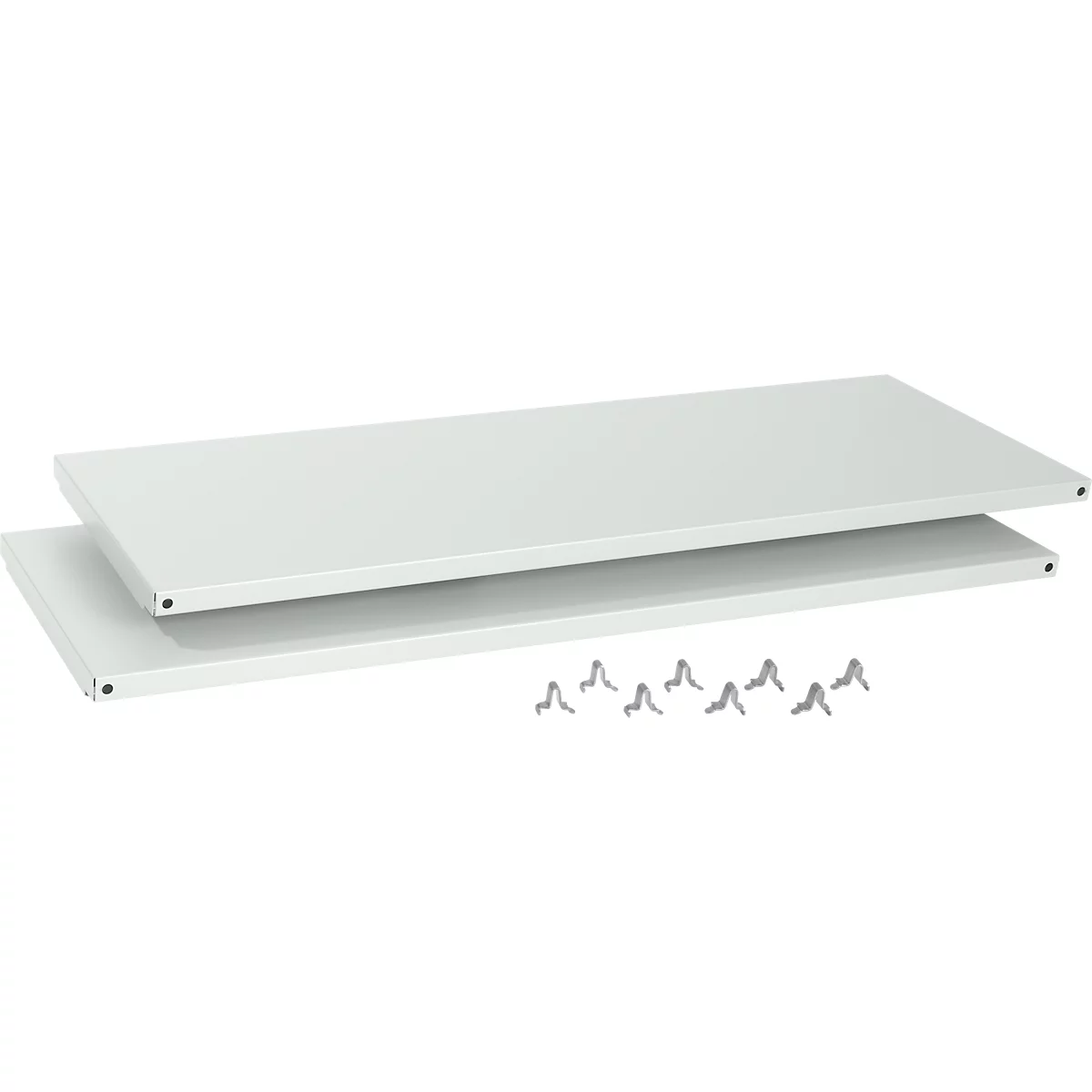 Schäfer Shop Select Stahl-Fachböden, lichtgrau, 1200 mm breit, 2 Stück