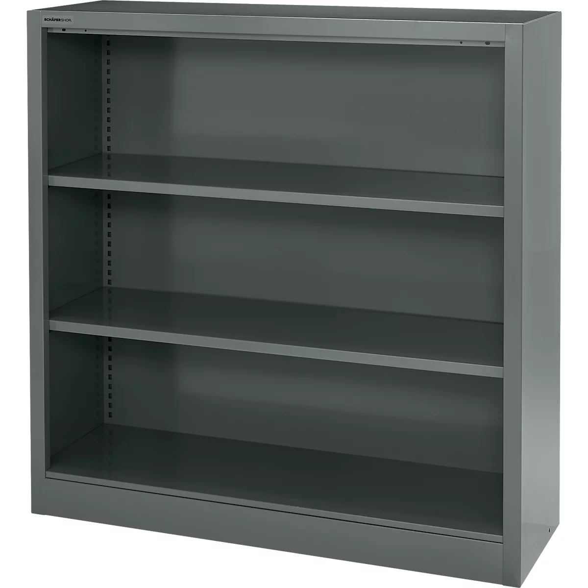 Schäfer Shop Select Stahlregal MS iCOLOUR, 3 Ordnerhöhen, B 950 x T 400 x H 1215 mm, graphit RAL 7024