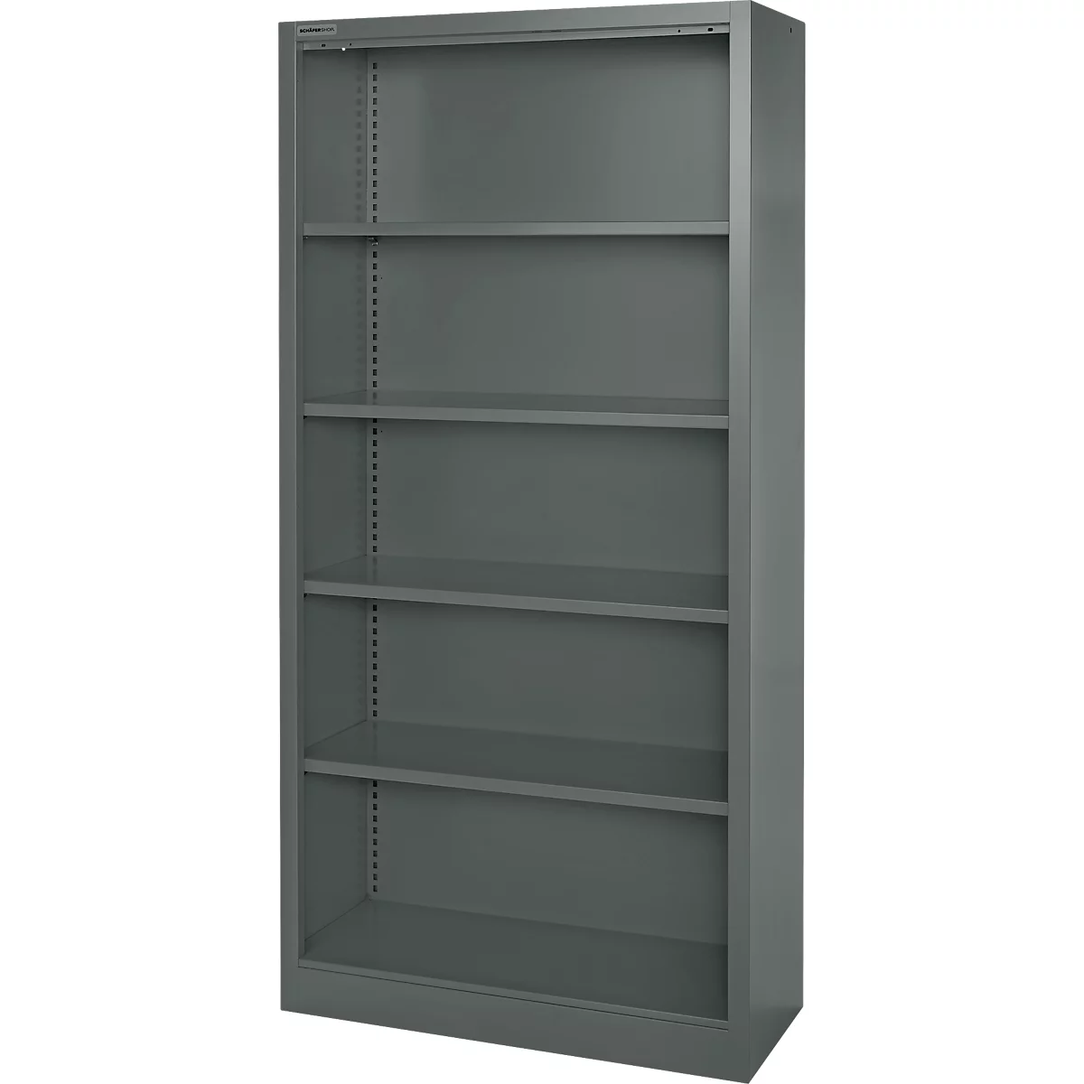 Schäfer Shop Select Stahlregal MS iCOLOUR, 5 Ordnerhöhen, B 950 x T 400 x H 1935 mm, graphit RAL 7024
