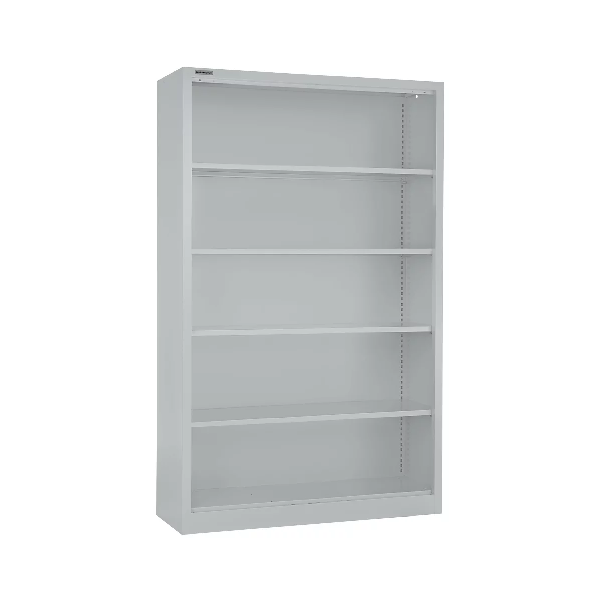 Schäfer Shop Select Stahlregal MS iCONOMY, 5 Ordnerhöhen, B 1200 x T 400 x H 1935 mm, weißaluminium RAL 9006