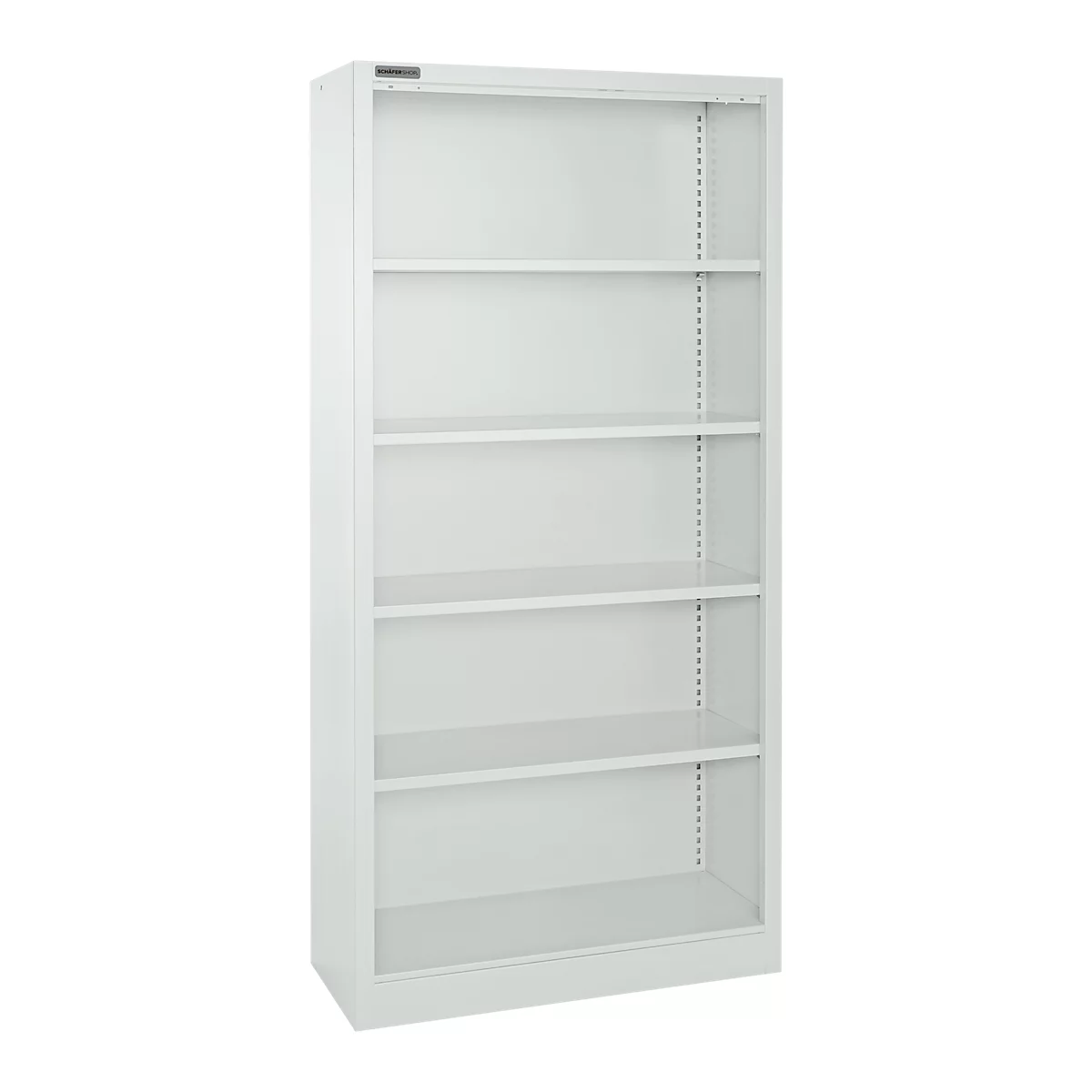 Schäfer Shop Select Stahlregal MS iCONOMY, 5 Ordnerhöhen, B 800 x T 400 x H 1935 mm, lichtgrau RAL 7035