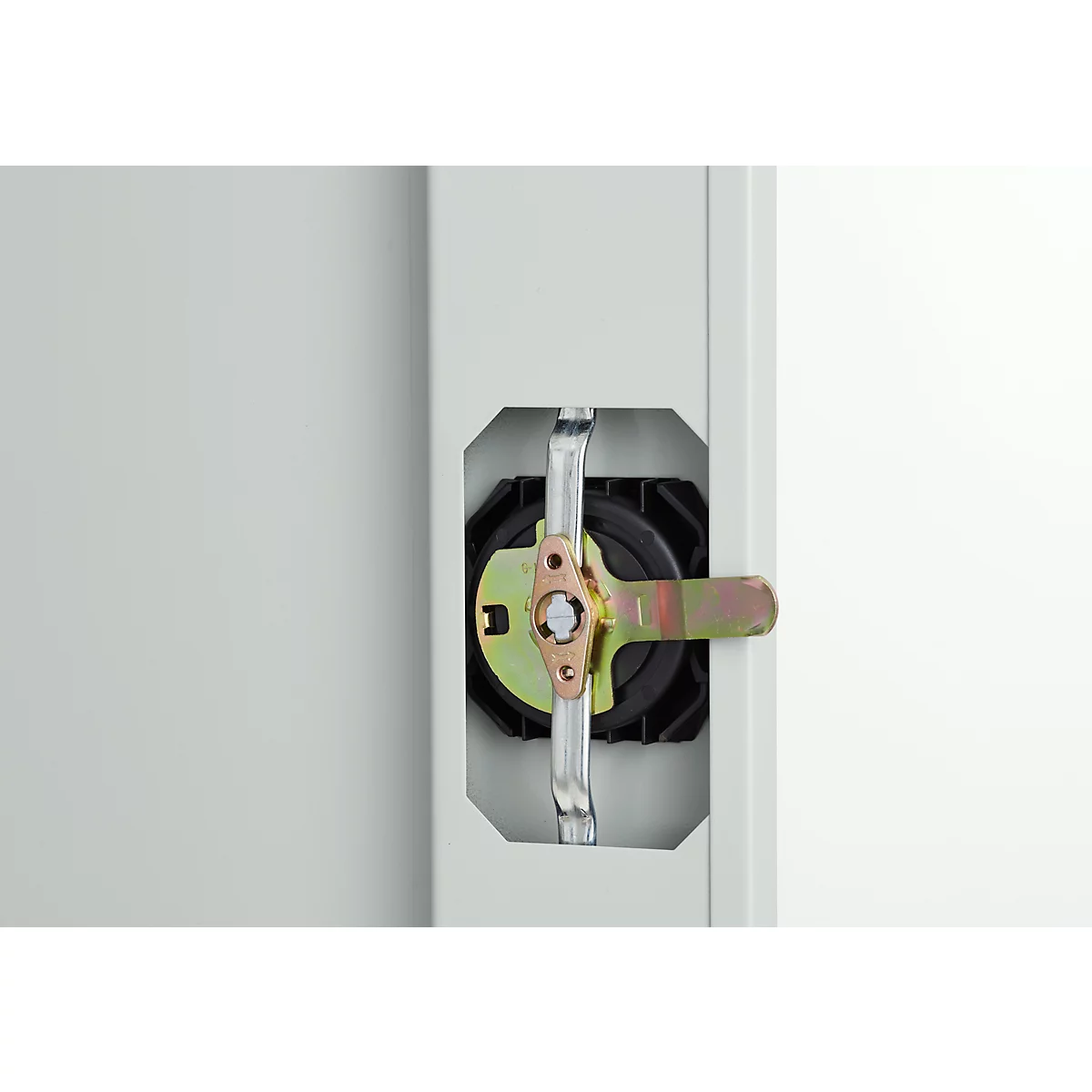Schäfer Shop Select stalen kast, 2 OH, 2 in hoogte verstelbare legborden, draaicilinderslot, B 916 x D 422 x H 1000 mm, lichtgrijs RAL 7035/lichtgrijs RAL 7035