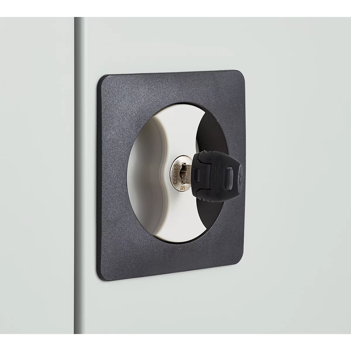 Schäfer Shop Select stalen kast, 2 OH, 2 in hoogte verstelbare legborden, draaicilinderslot, B 916 x D 422 x H 1000 mm, lichtgrijs RAL 7035/lichtgrijs RAL 7035