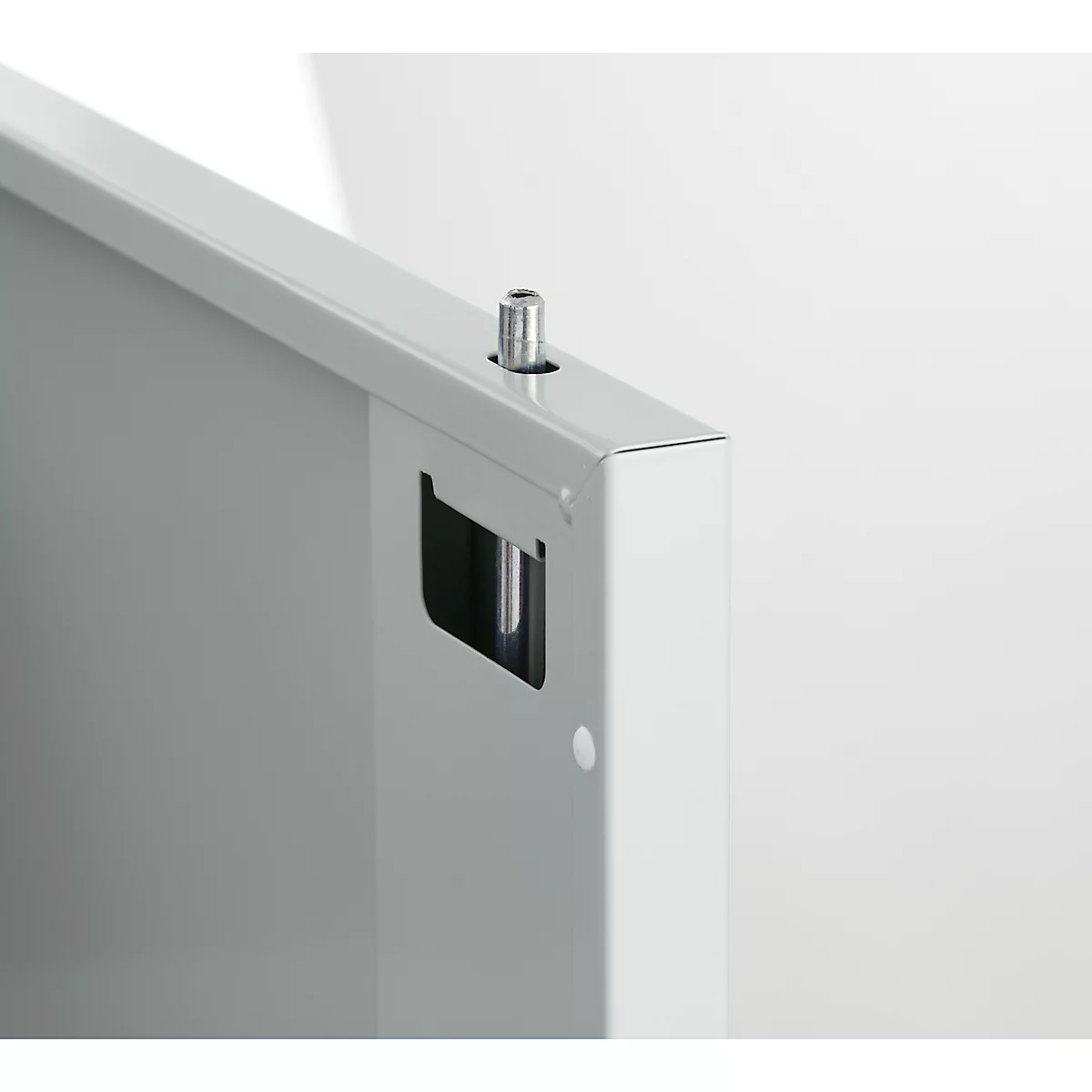 Schäfer Shop Select stalen kast, 2 OH, 2 in hoogte verstelbare legborden, draaicilinderslot, B 916 x D 422 x H 1000 mm, lichtgrijs RAL 7035/lichtgrijs RAL 7035