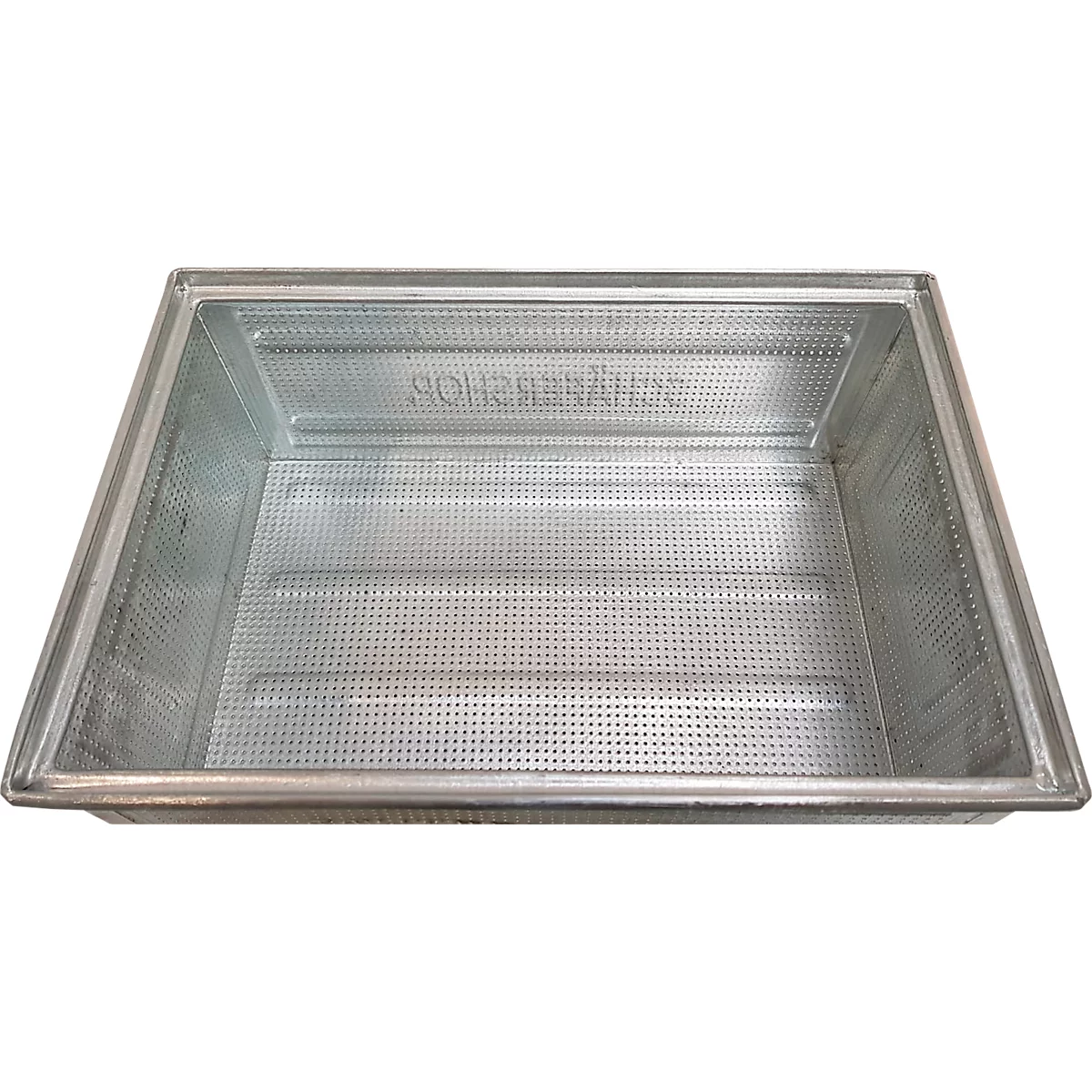Schäfer Shop Select stapelbak, geperforeerd, met valgrepen, 26,5 l, 150 kg, L 449 x B 308 x H 201 mm, plaatstaal, verzinkt