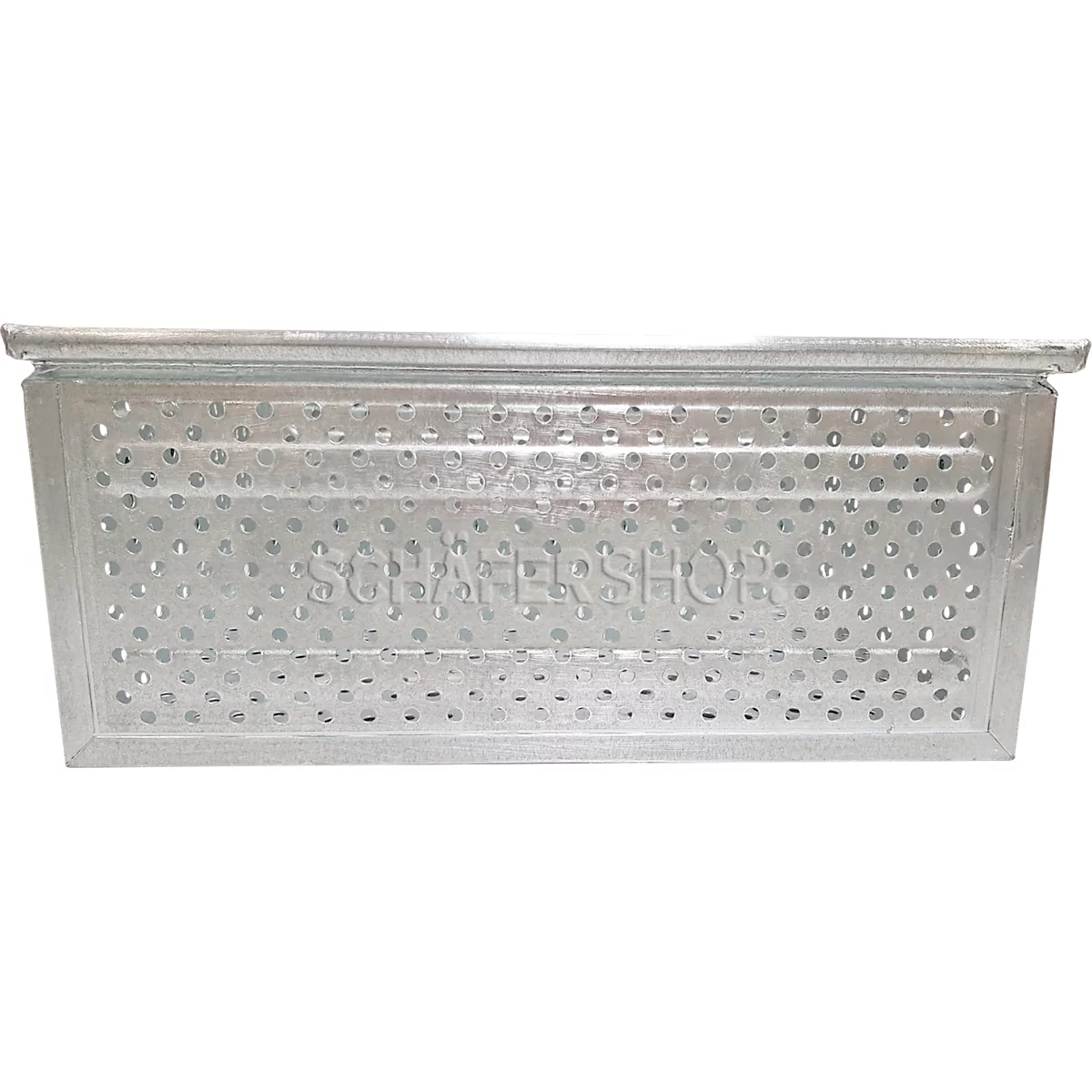 Schäfer Shop Select stapelbak, geperforeerd, met valgrepen, 26,5 l, 150 kg, L 449 x B 308 x H 201 mm, plaatstaal, verzinkt