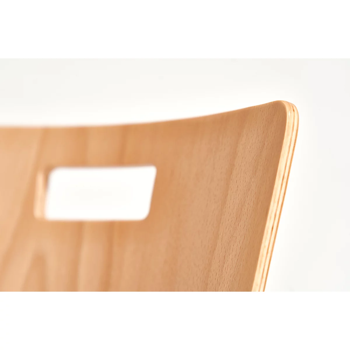 Schäfer Shop Select stapelstoel grijs, stapelbaar tot 10 stuks, bestand tegen desinfecterende middelen, met stoffen bekleding, B 430 x D 410 x H 450 mm, hout &amp; staal