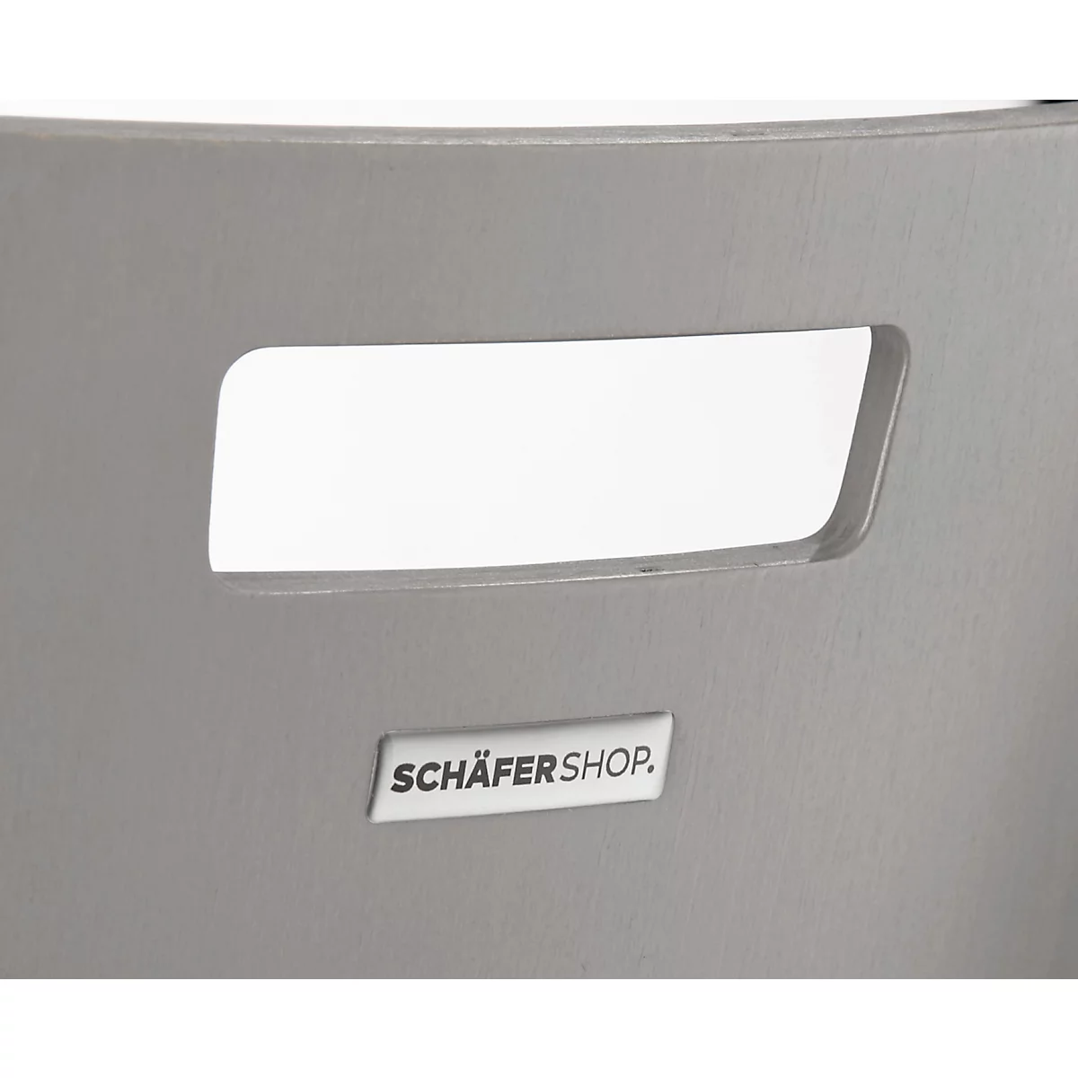 Schäfer Shop Select stapelstoel grijs, stapelbaar tot 10 stuks, bestand tegen desinfecterende middelen, zonder stoffen bekleding, B 430 x D 410 x H 450 mm, hout &amp; staal