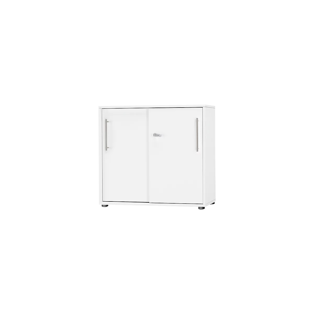 Schäfer Shop Select Start Off armario de puertas correderas, 2 OH, con cerradura, An 800 x P 420 x Al 788 mm, madera, blanco/blanco