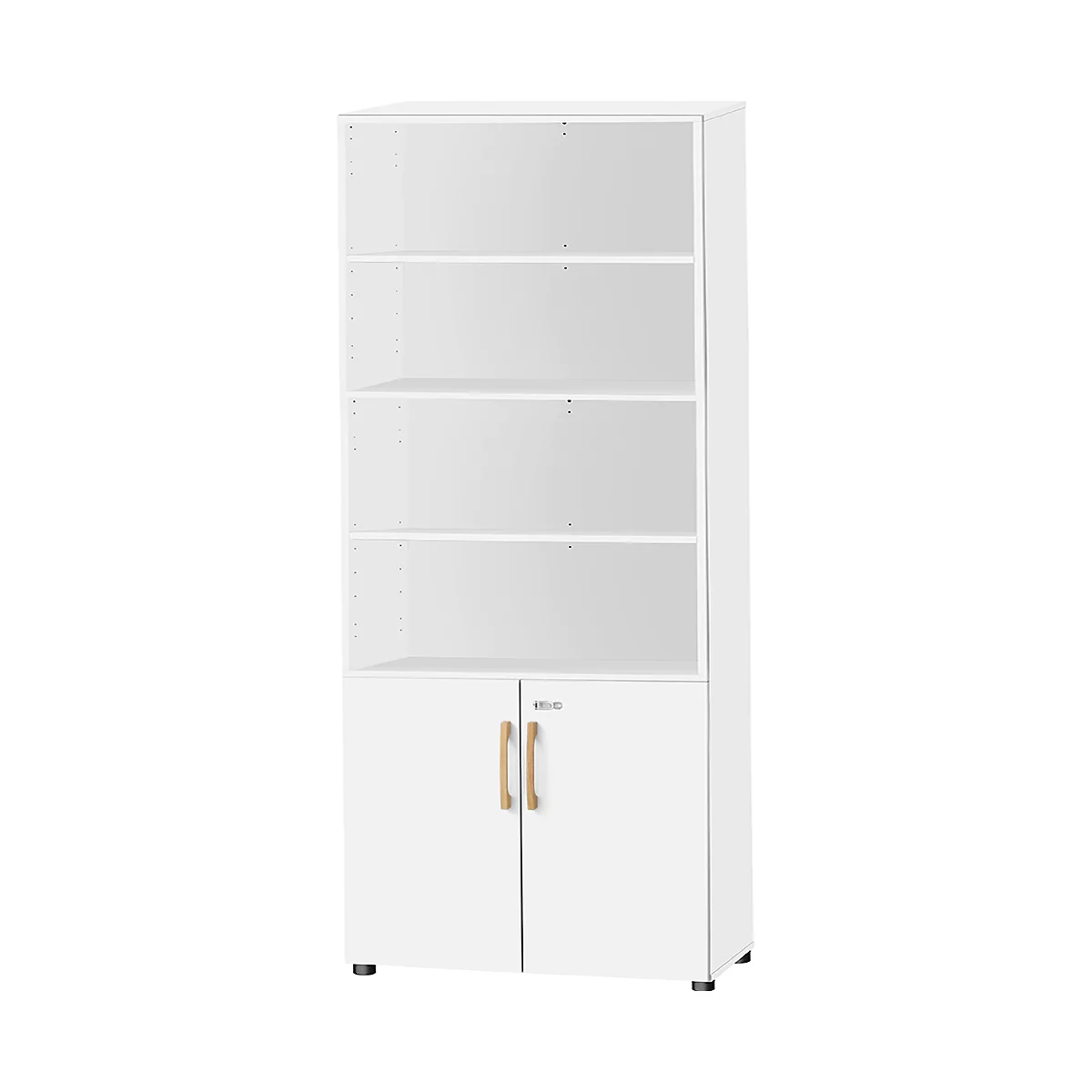 Schäfer Shop Select Start Off Combinatiekast hout, 6 OH, afsluitbaar, B 800 x D 420 x H 2240 mm, hout, wit