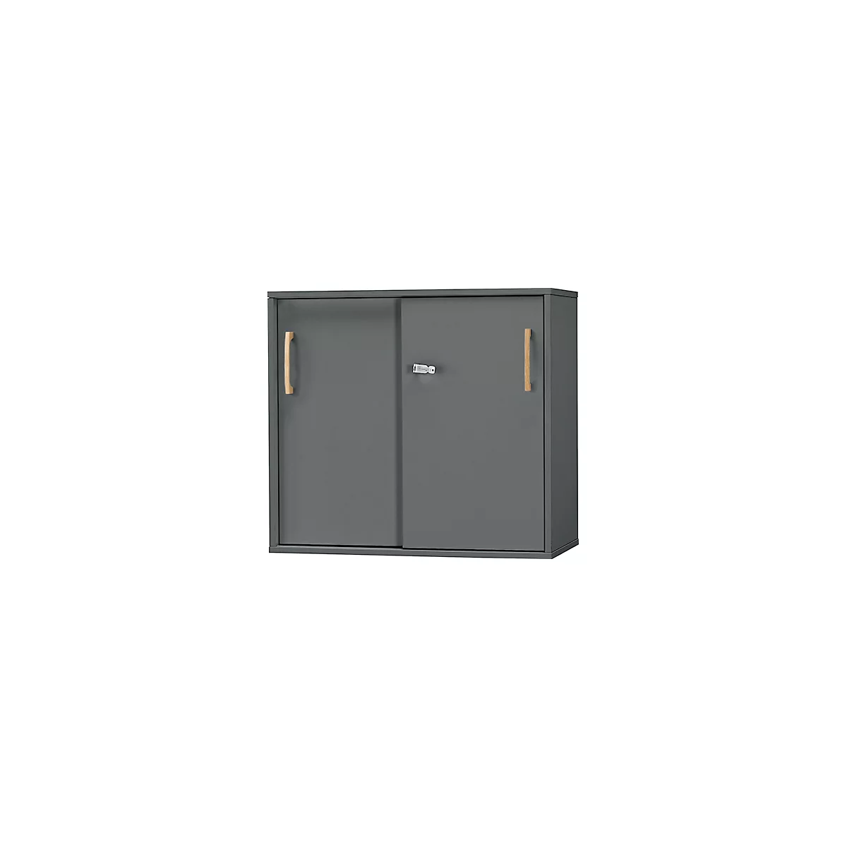 Schäfer Shop Select Start Off Schuifdeurkast hout, 2 OH, afsluitbaar, B 800 x D 420 x H 726 mm, hout, grafiet 