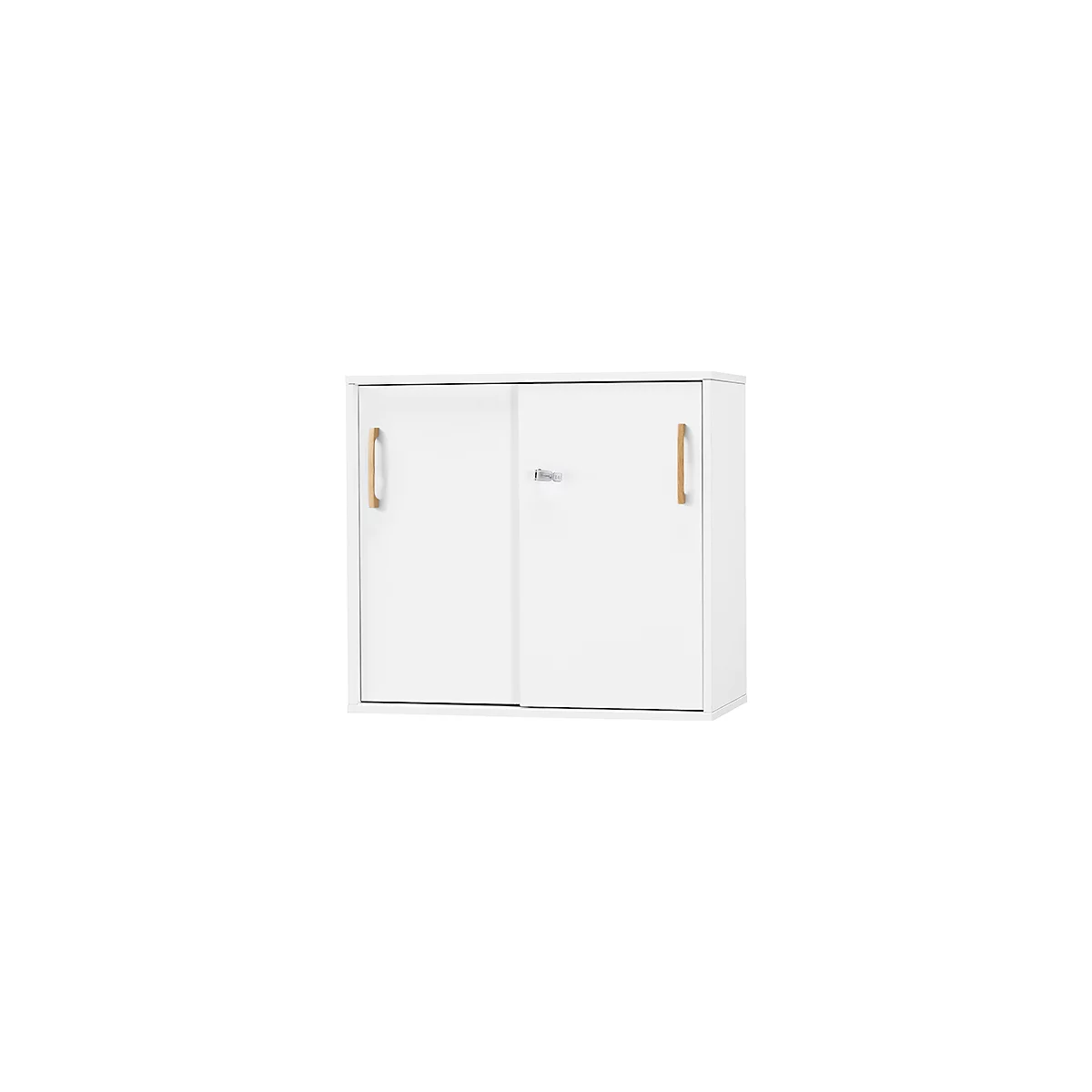 Schäfer Shop Select Start Off Schuifdeurkast hout, 2 OH, afsluitbaar, B 800 x D 420 x H 726 mm, hout, wit 