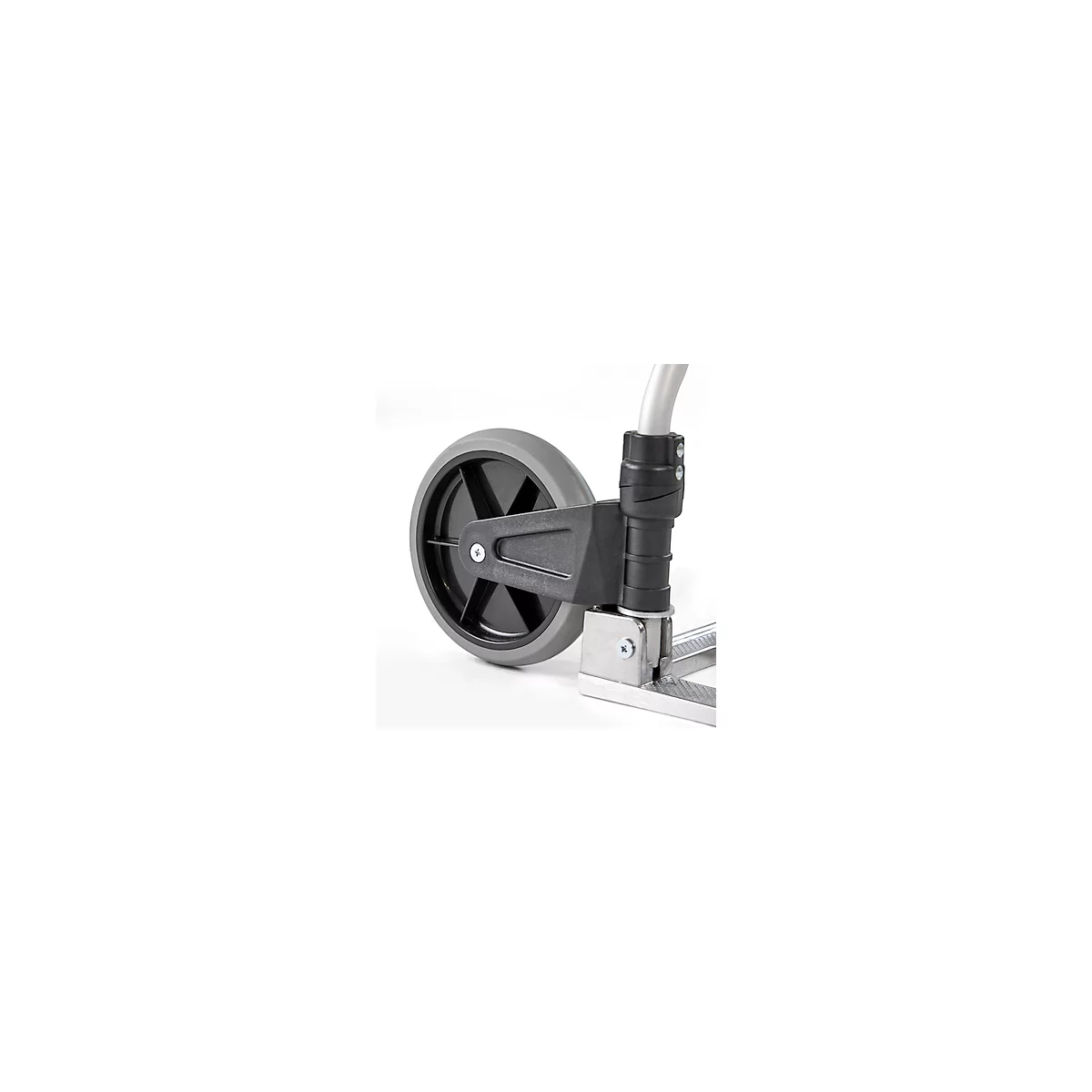 Schäfer Shop Select steekwagen, draagvermogen 100 kg, opvouwbaar, elastische spanband, 2 bokwielen, aluminium/kunststof, rood-zwart-zilver